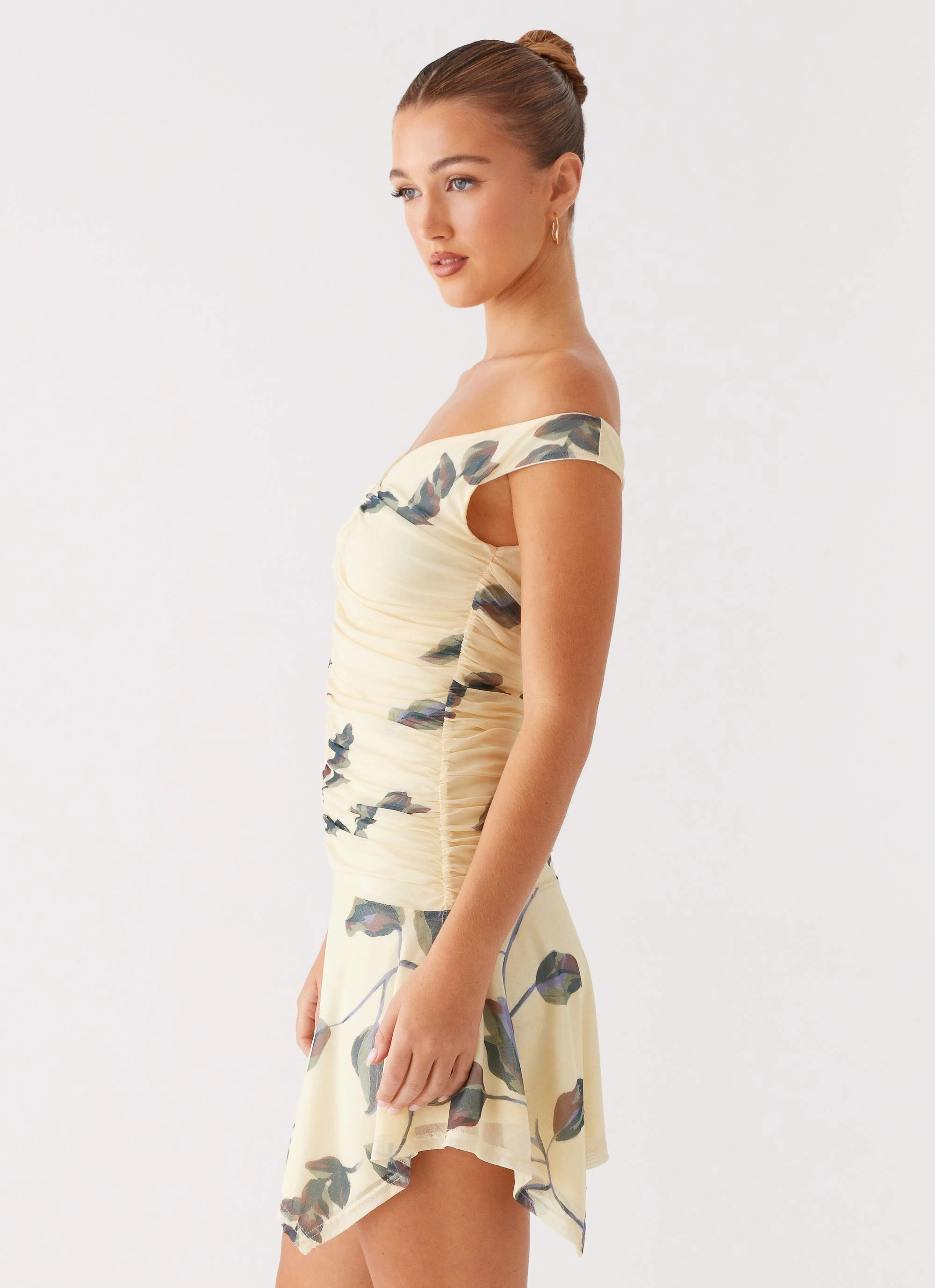 Josette Mini Dress - Buttercream Bliss Clean Base One-Shoulder