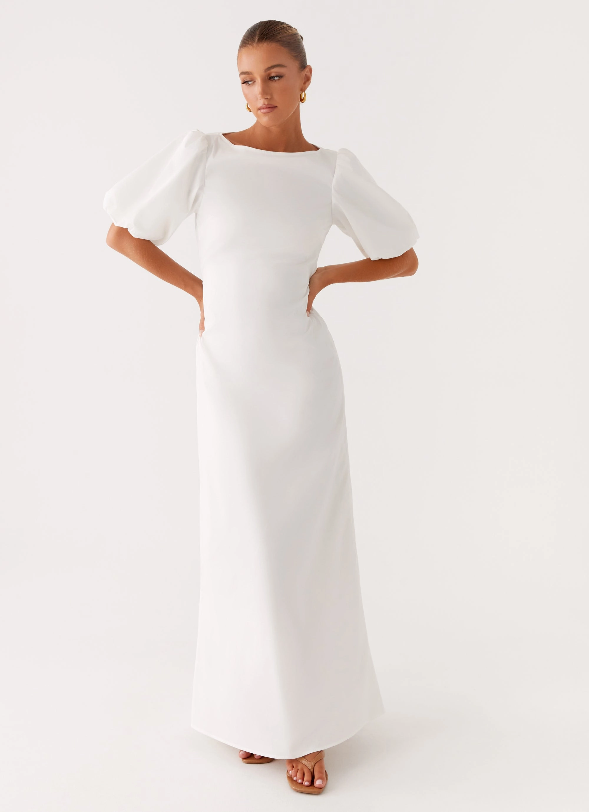 Judy Maxi Dress - White Delicate Mood Date night