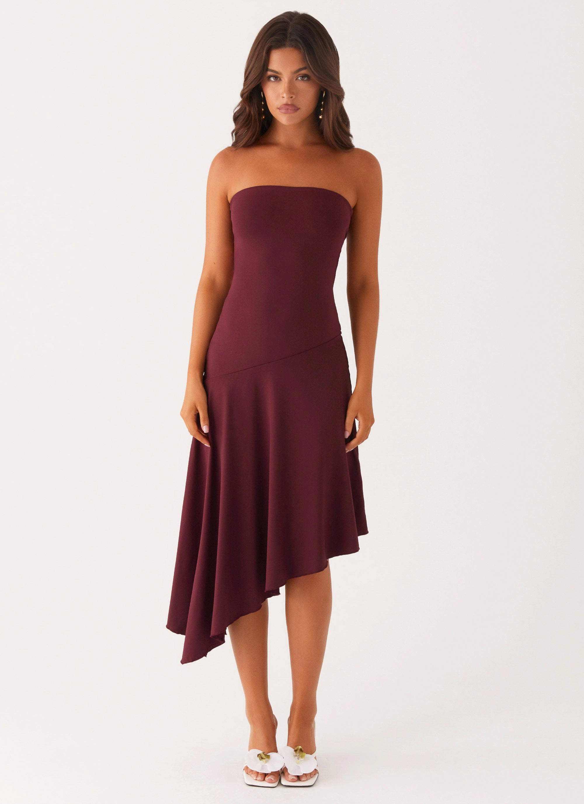 Juliana Midi Dress - Mulberry Date night Elegant Touch