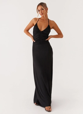 Kansas Maxi Dress - Black Quick Drying