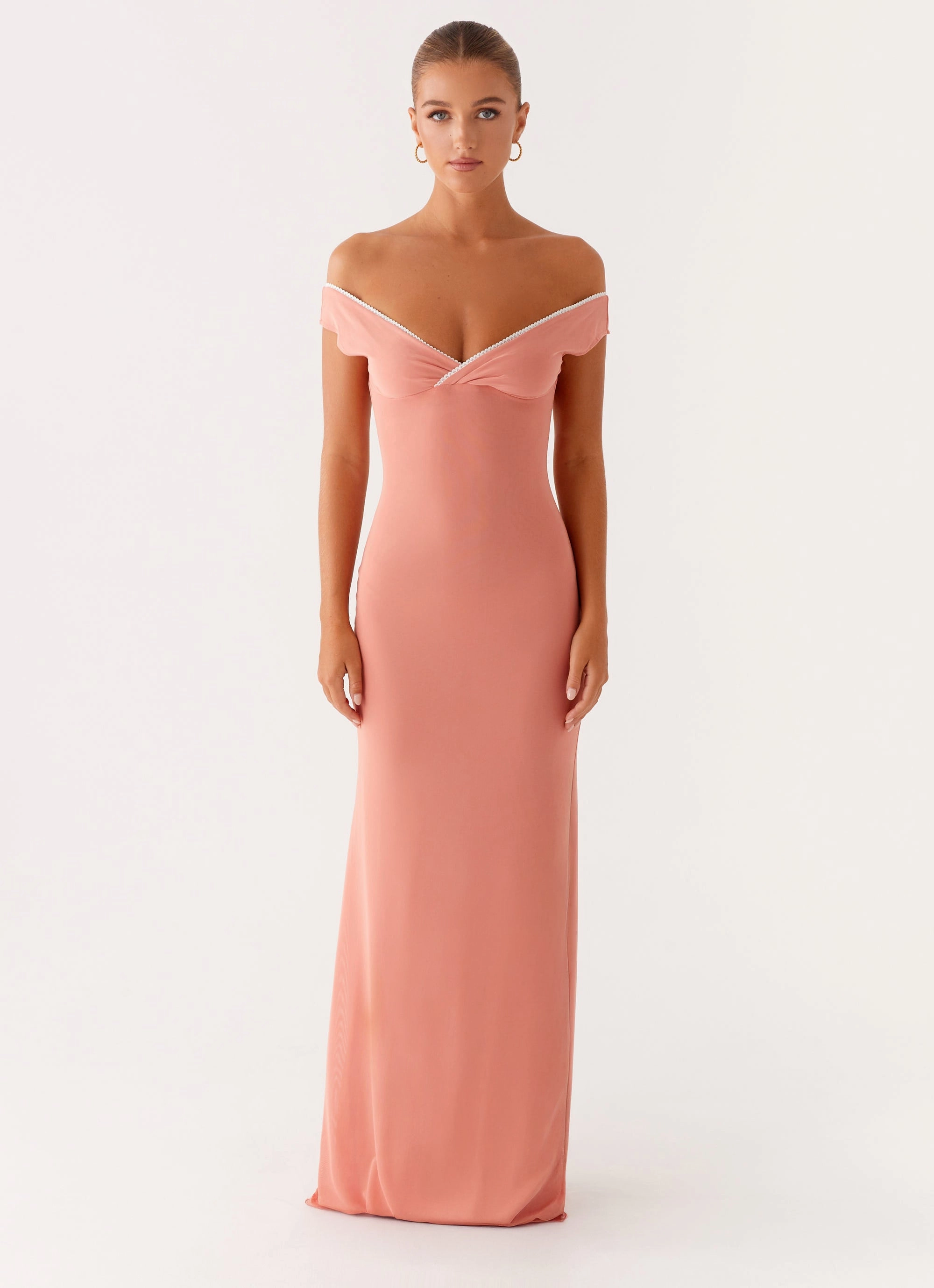 Katiya Maxi Dress - Peach Vibrant Tone