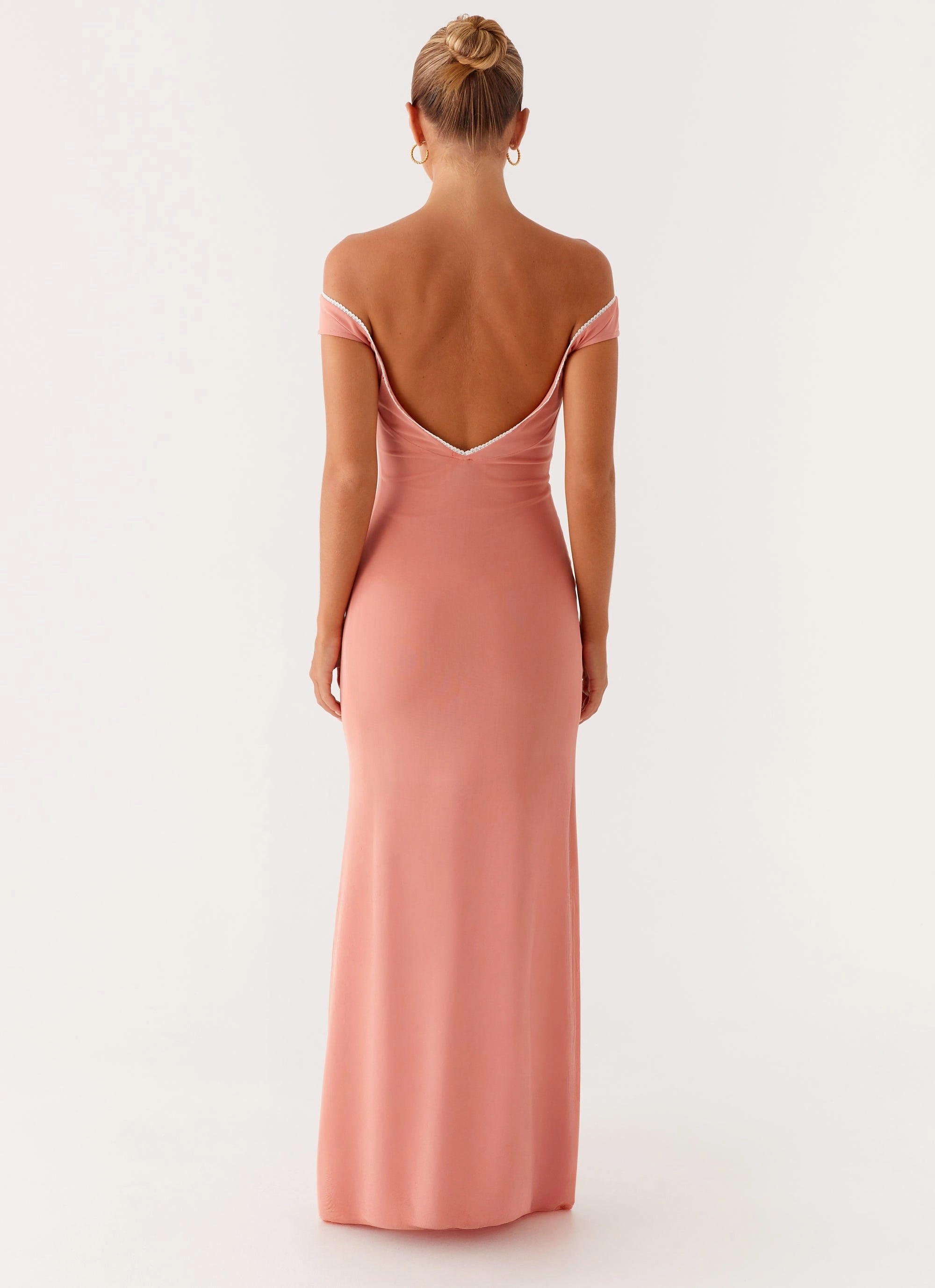 Katiya Maxi Dress - Peach Shape Retention Fashion Essential