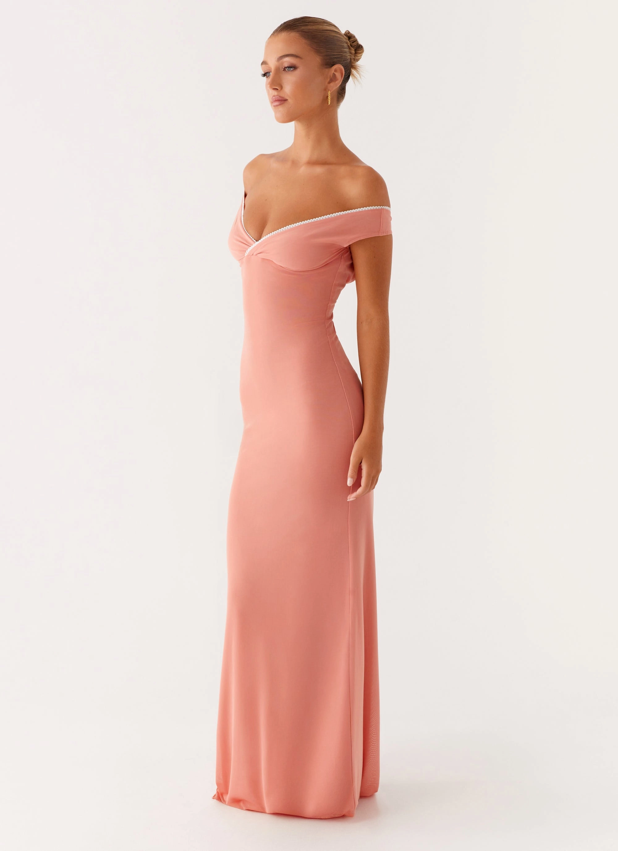 Katiya Maxi Dress - Peach Everyday Piece Edgy Layers
