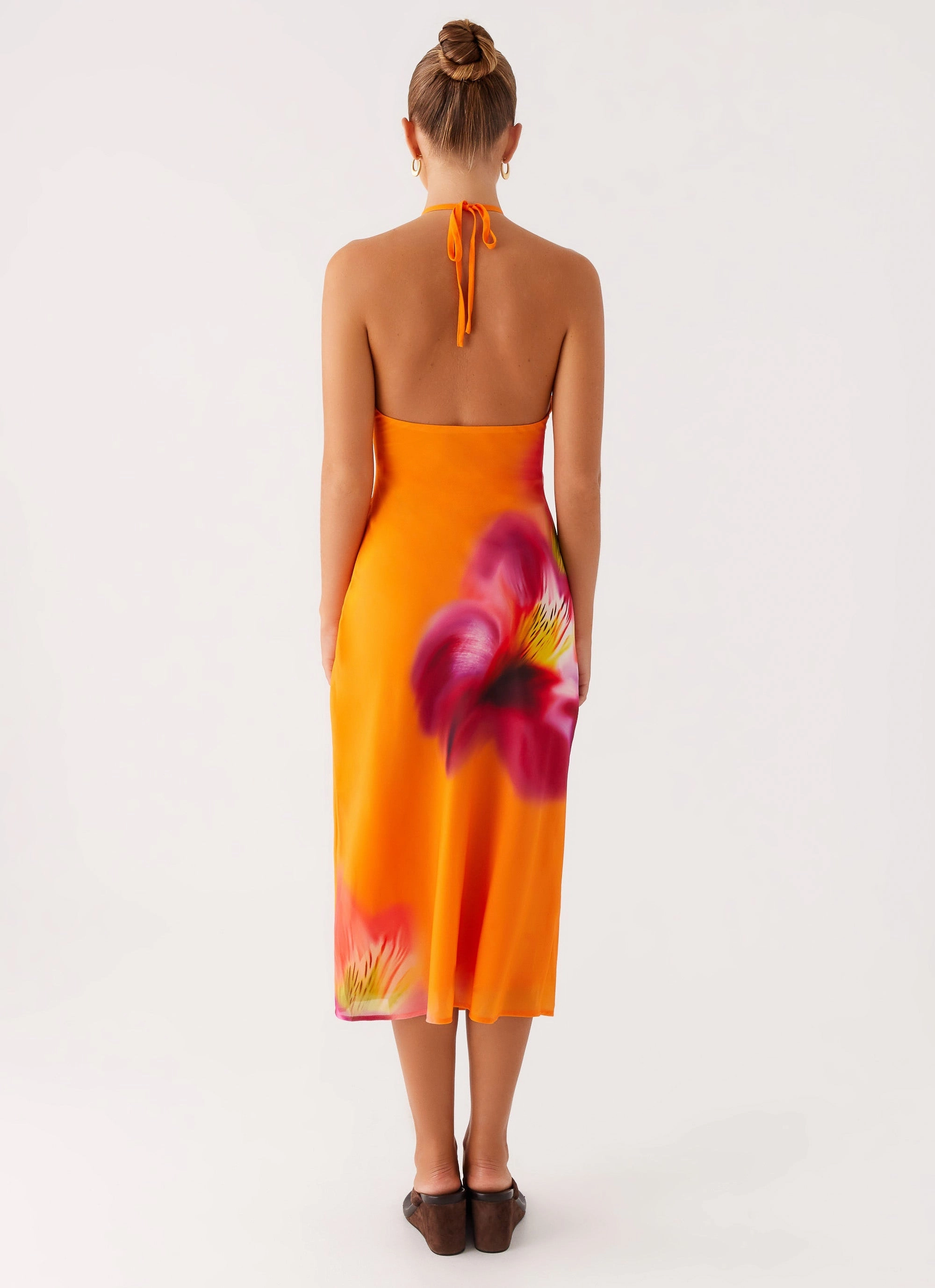 Balanced Tones Family Vibe Kea Midi Dress - Orange Tropical