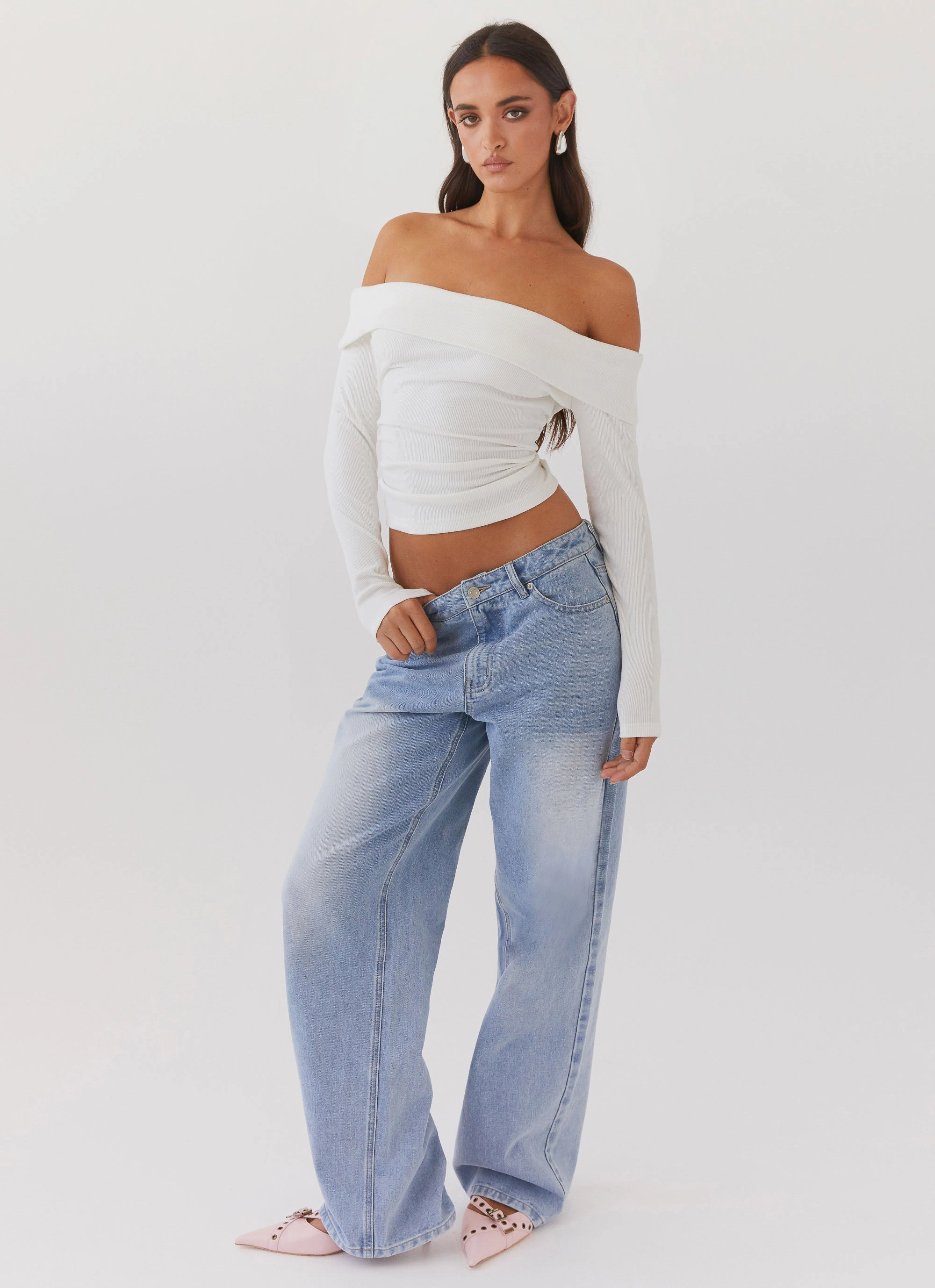 Keanna Low Rise Denim Jeans - Light Blue Common Wear