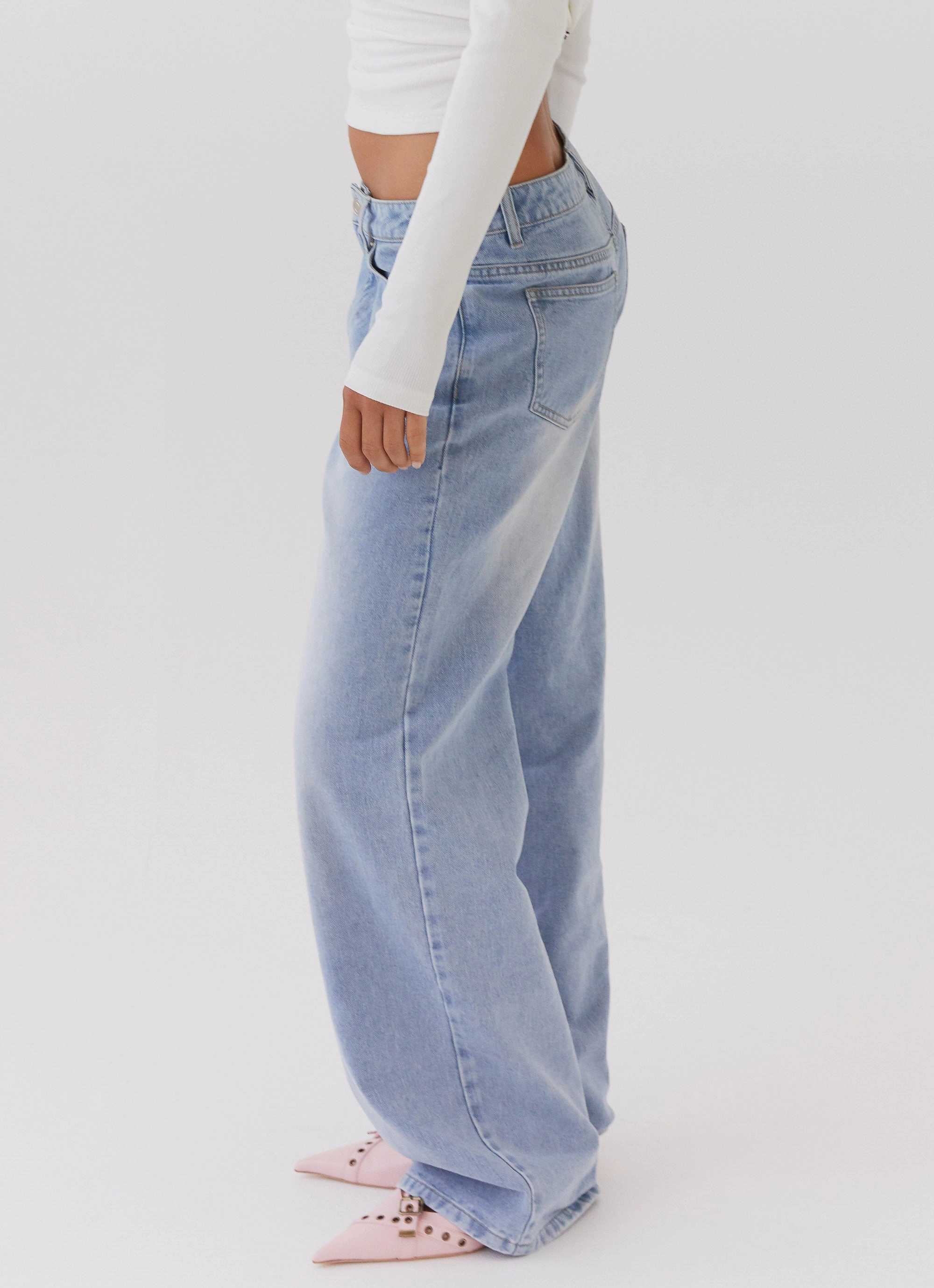 Fit Layer Reliable Choice Keanna Low Rise Denim Jeans - Light Blue
