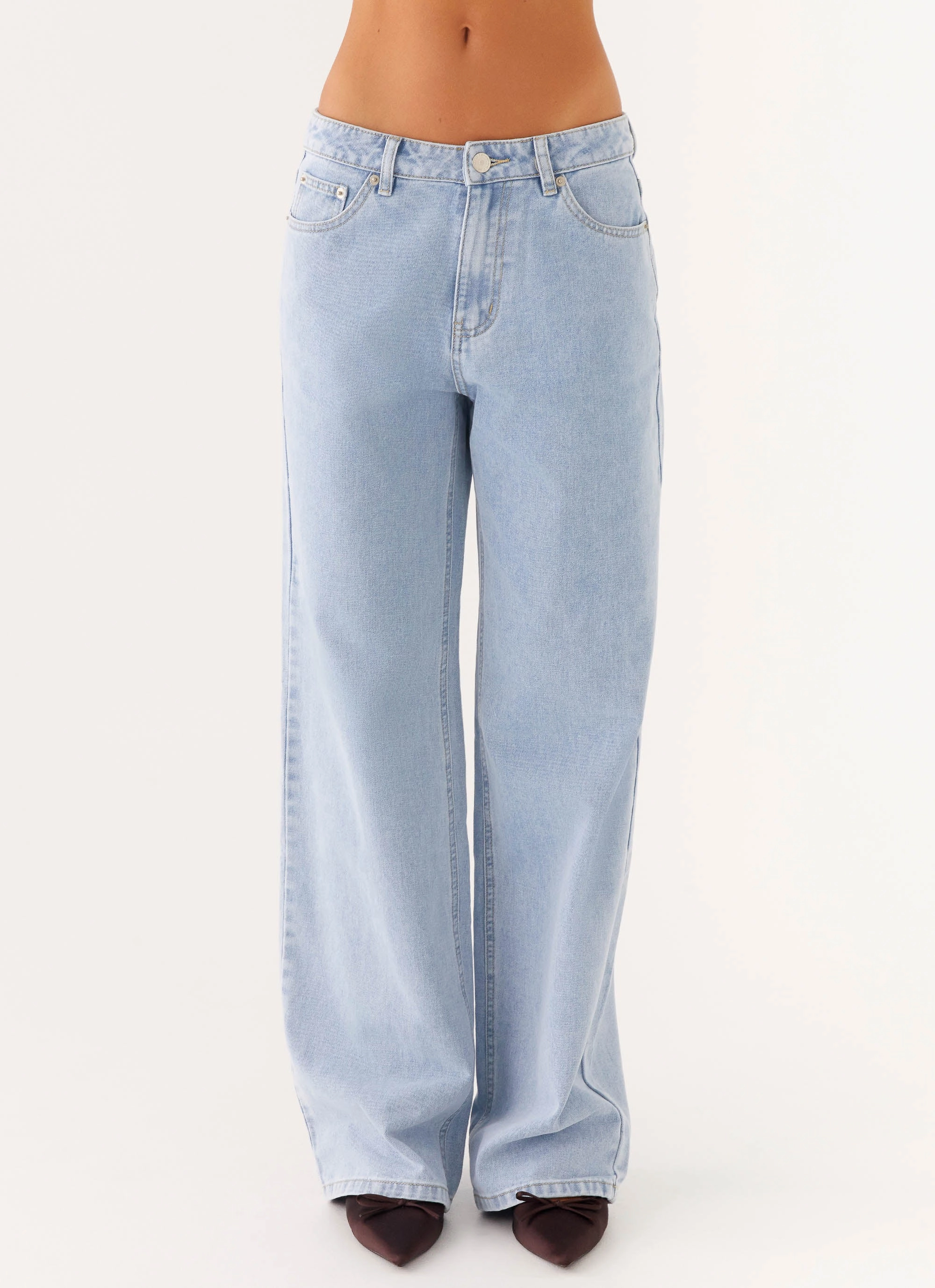 Keanna Low Rise Denim Jeans - Sky Stylish Look Stretchable