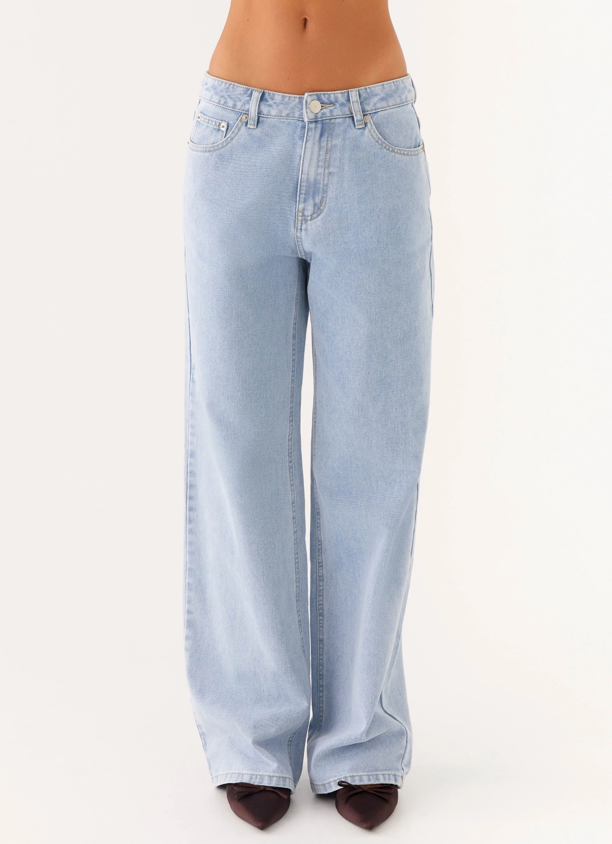 Keanna Low Rise Denim Jeans - Sky No Hassle Fit