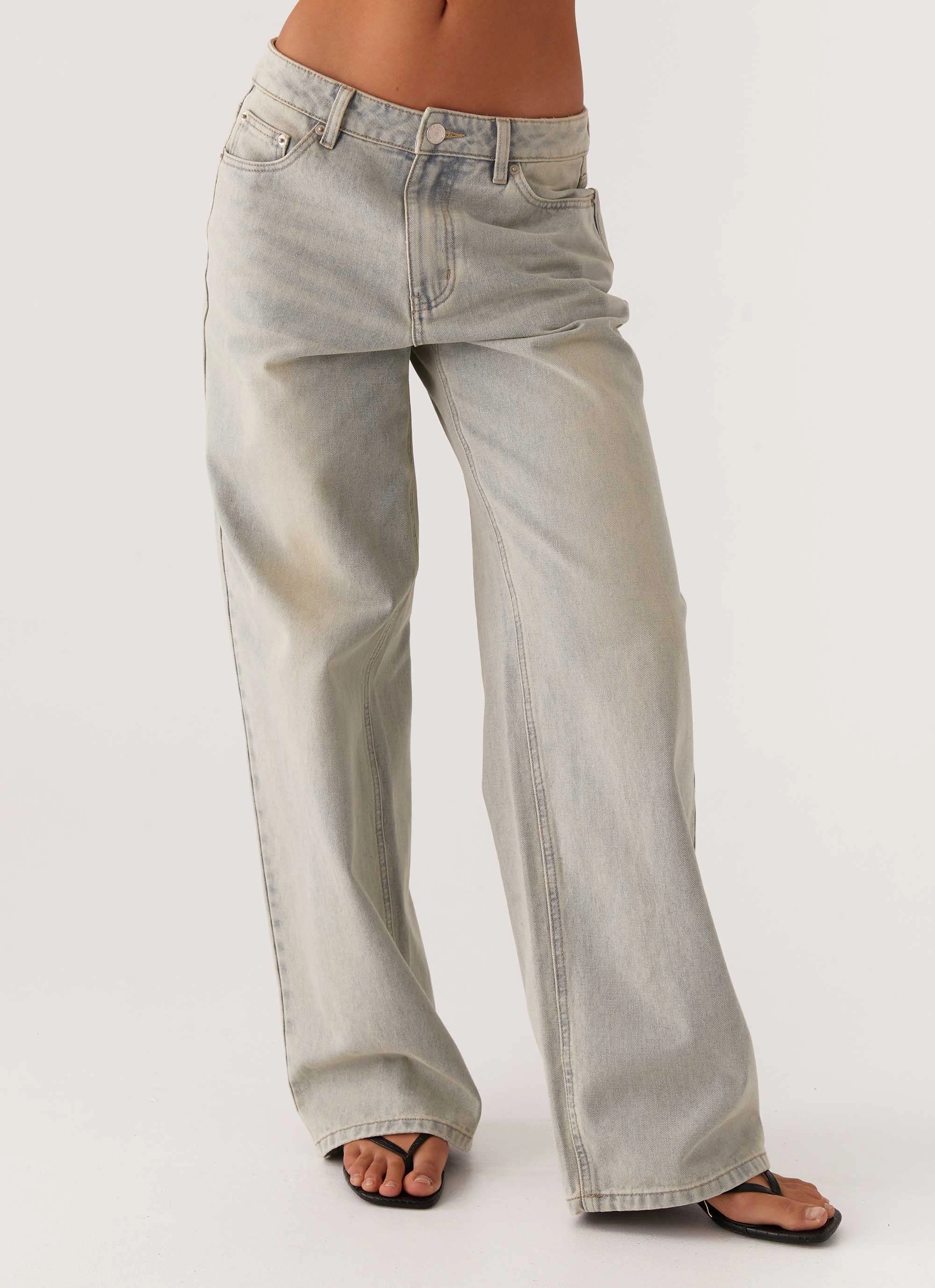 Keanna Low Rise Denim Jeans - Vintage Relaxed Look Adaptive Look