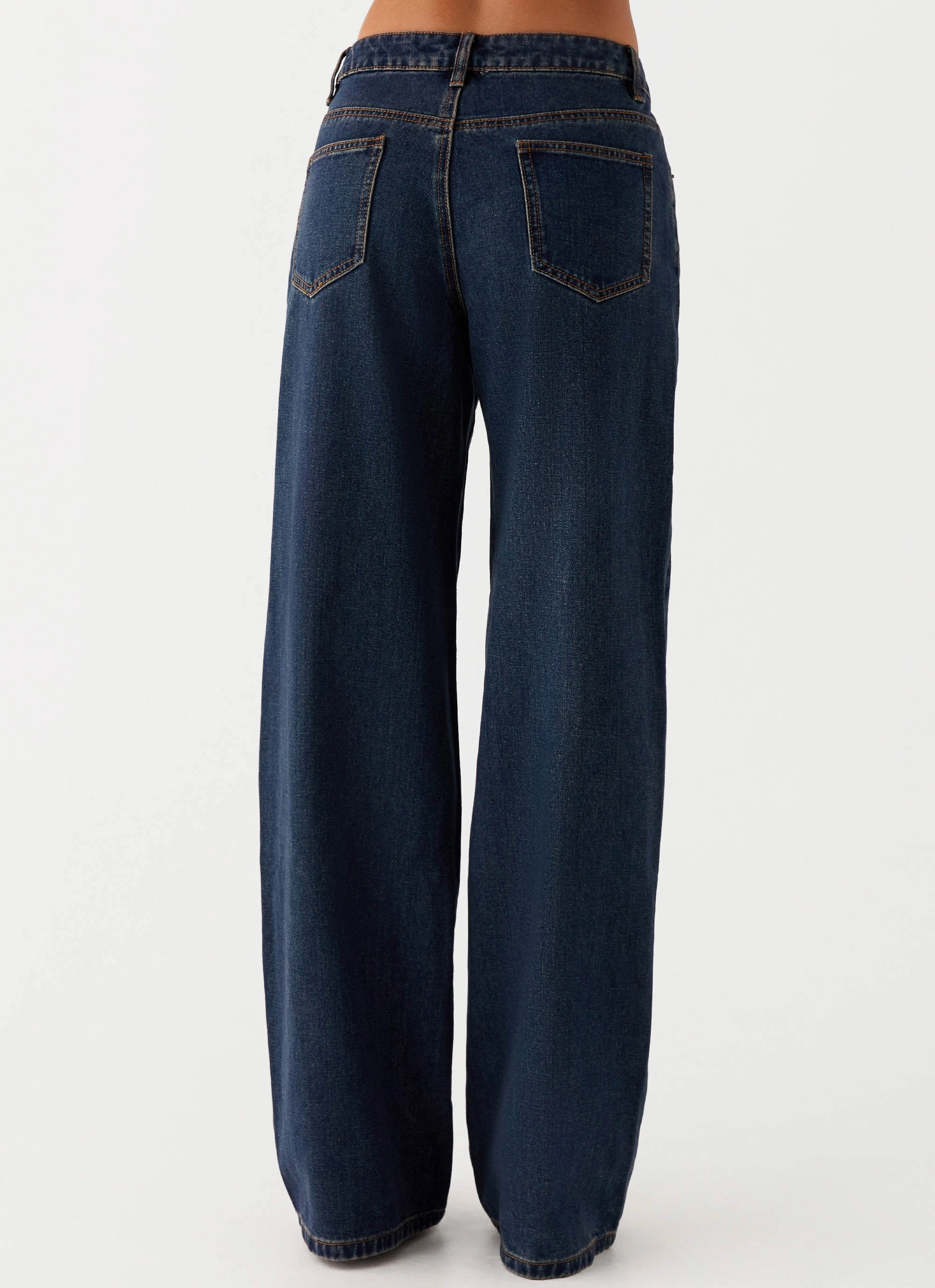 Keanna Low Rise Denim Jeans - Washed Denim Adaptive Stretch Fabric