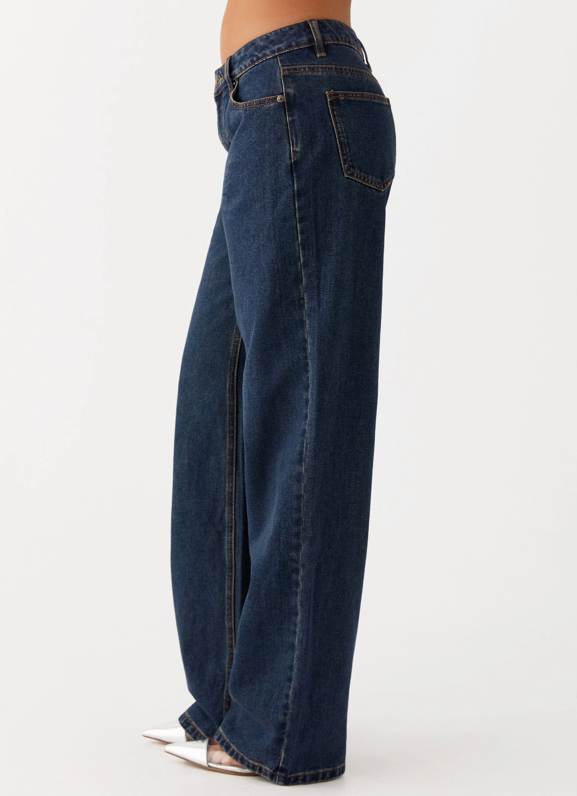 Clean Piece Keanna Low Rise Denim Jeans - Washed Denim