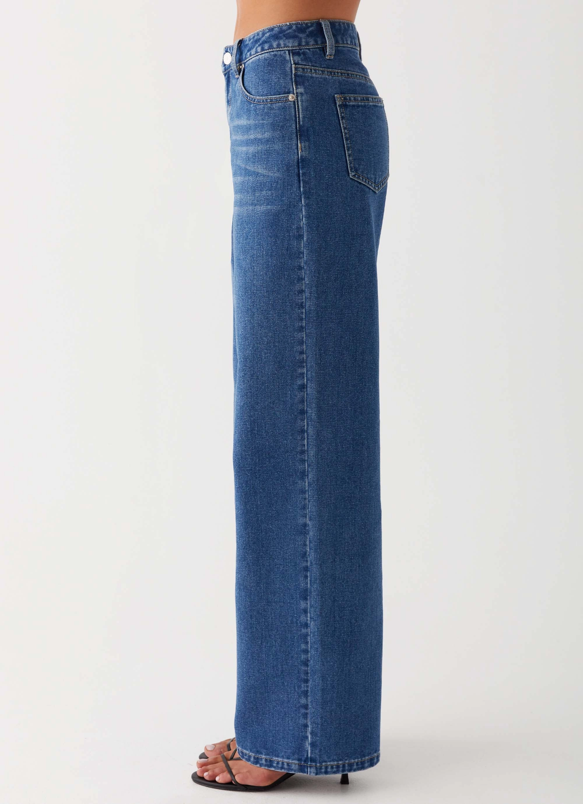 Softened Lining Keanna Low Rise Jeans - Indigo