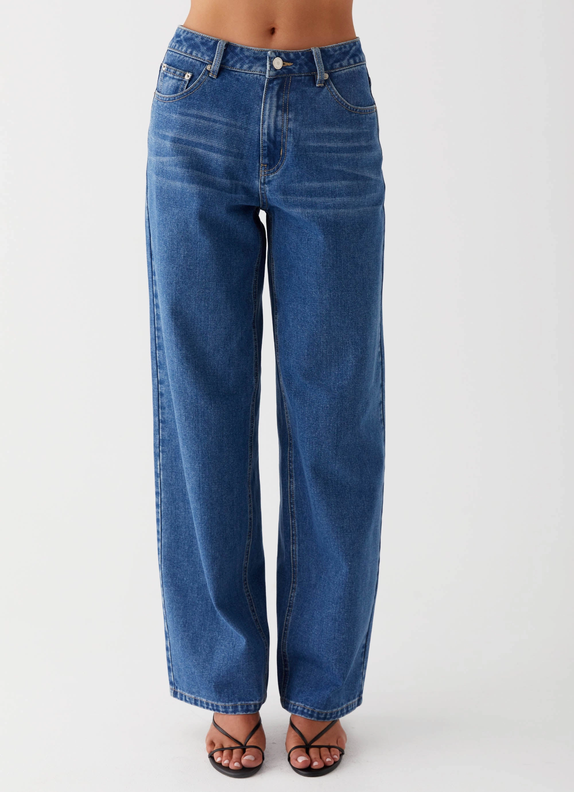 Keanna Low Rise Jeans - Indigo Stylish Sunny Vibes