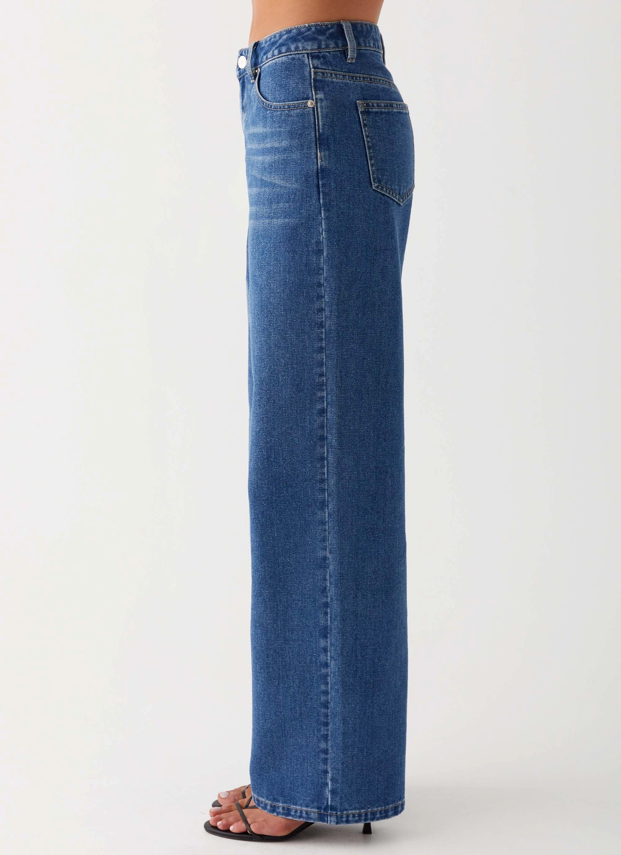 Functional Comfort Wear SoftCottonBlend Keanna Low Rise Jeans - Indigo