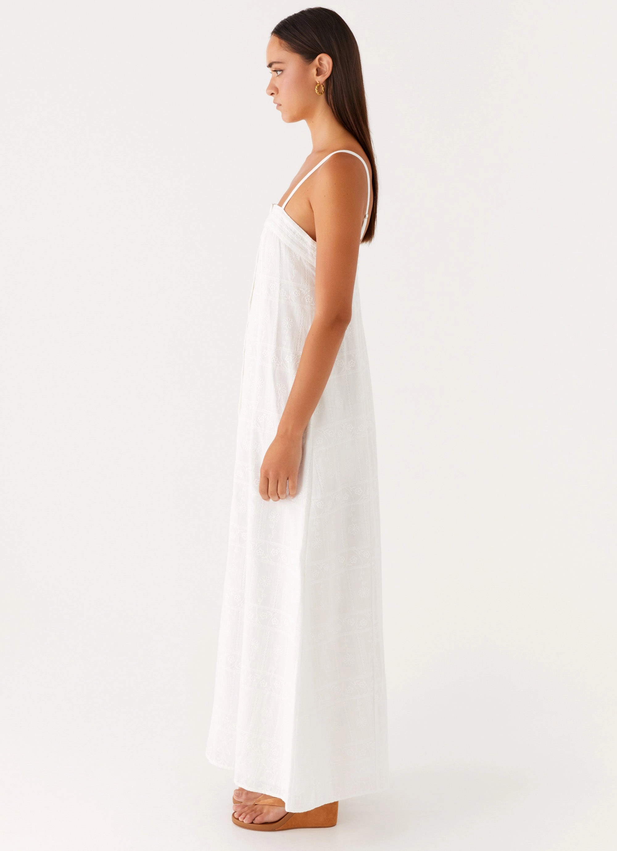 Flattering Design Perfect Wear Cole Maxi Dress - White
