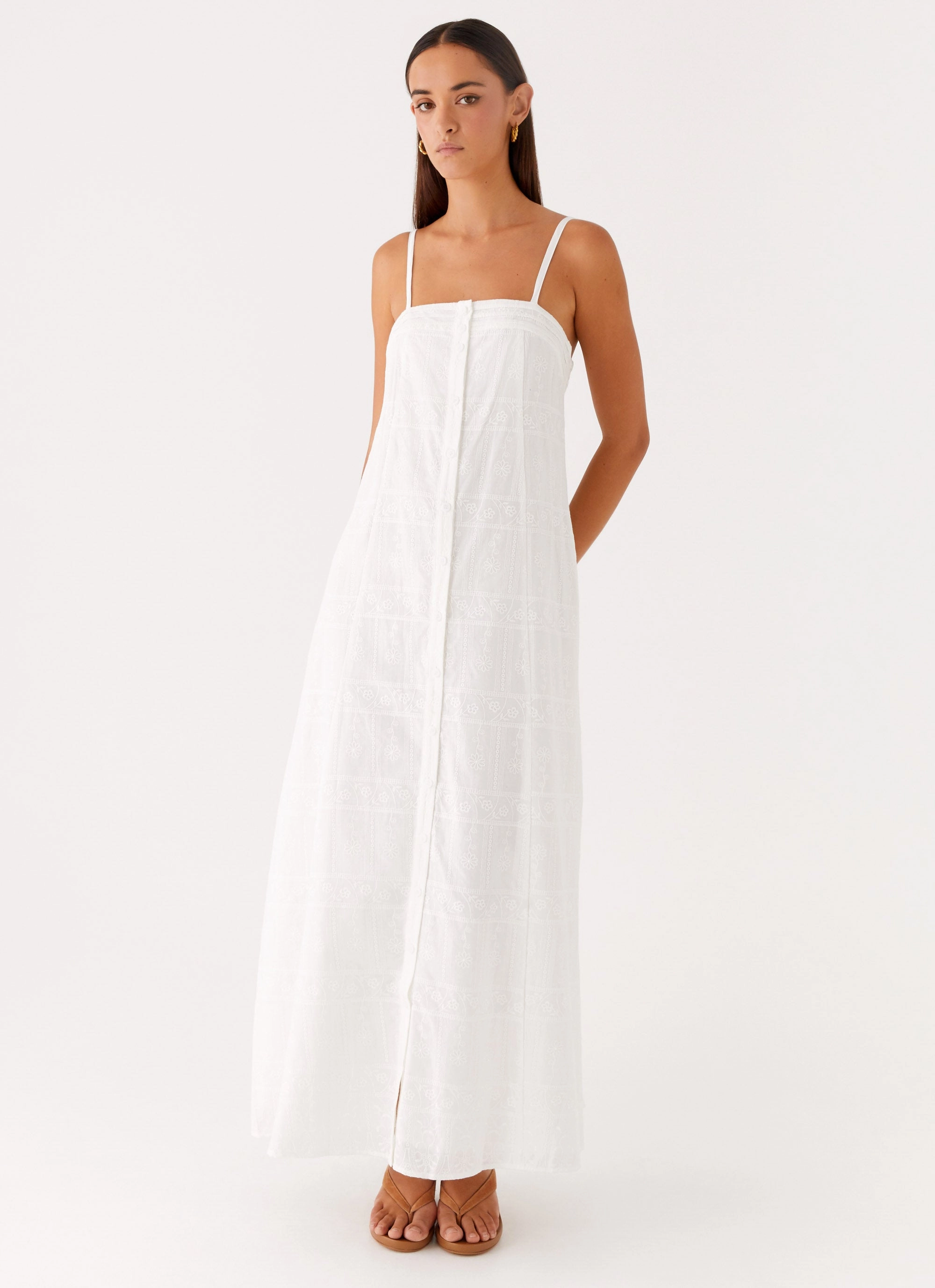 Cole Maxi Dress - White Work Favorite Eye Catching