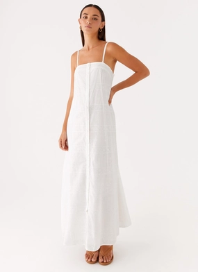 Cole Maxi Dress - White Perfect Fit Look All Gender Fit