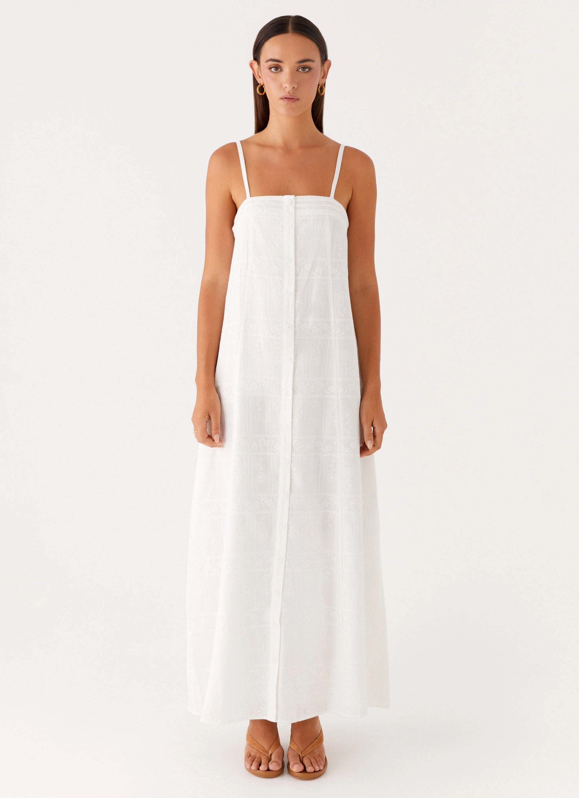 Cole Maxi Dress - White Skin-friendly Art Spirit