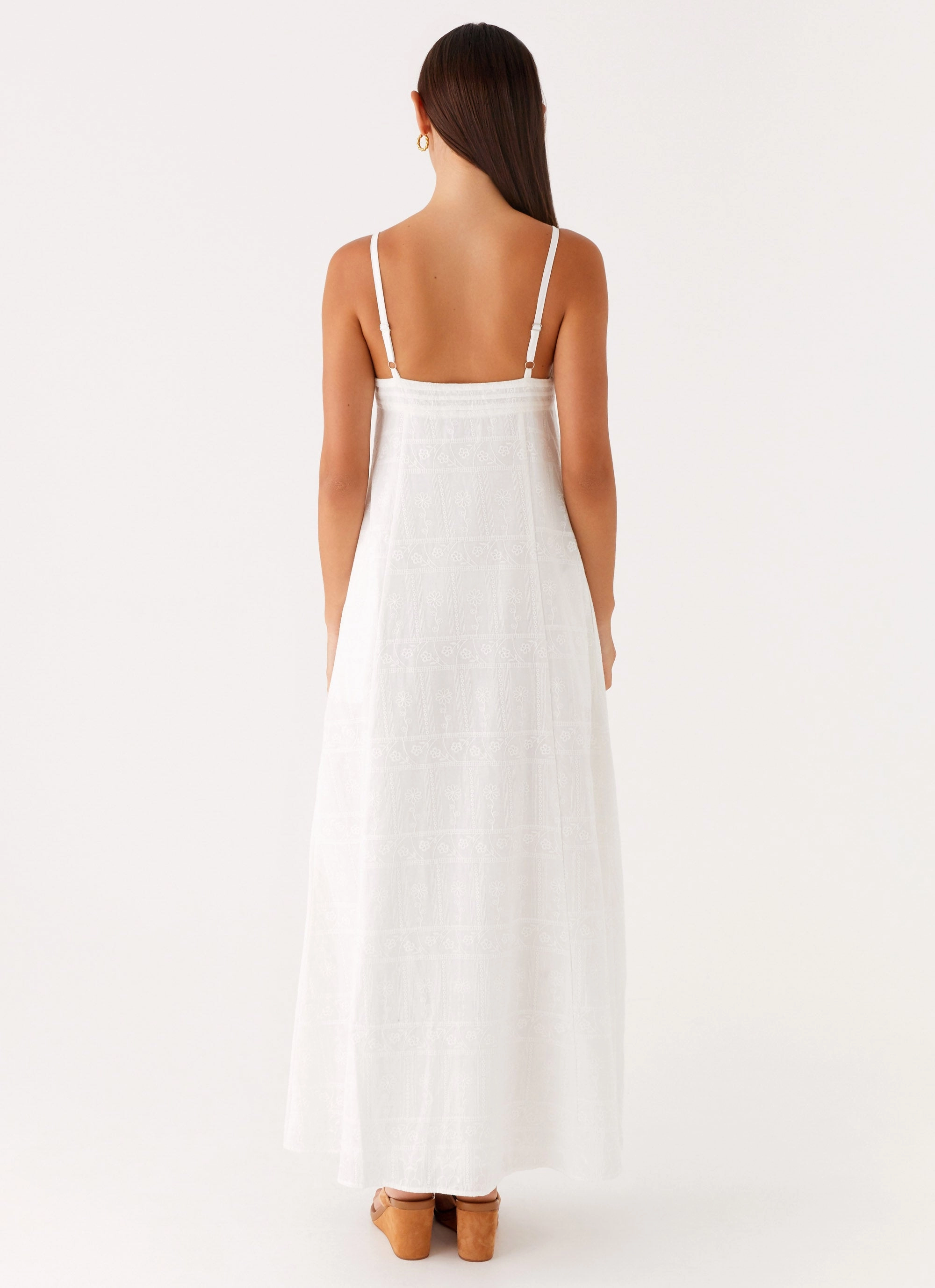 Cole Maxi Dress - White Cozy Drape