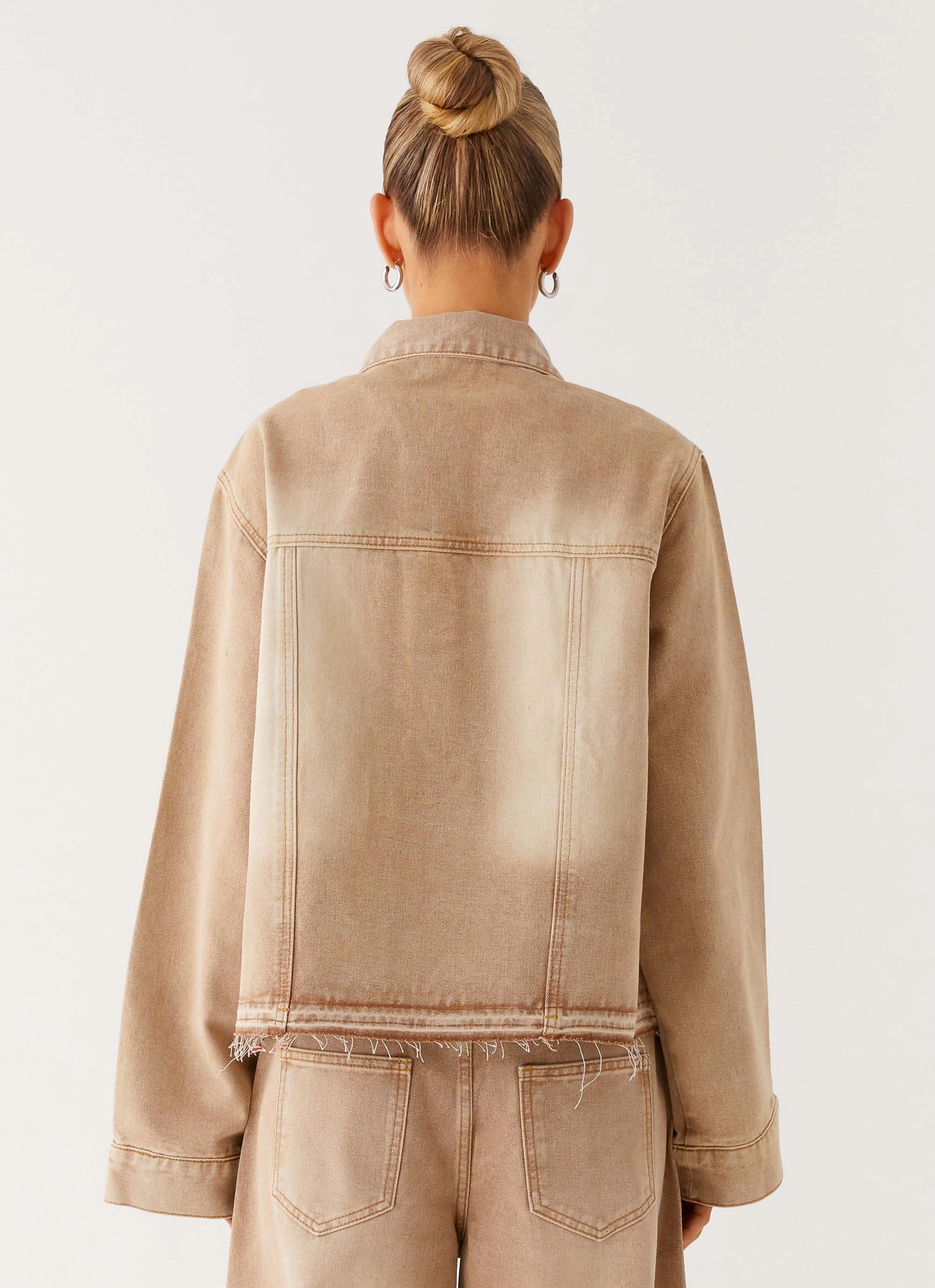 Khalil Denim Jacket - Tan Street Vibe