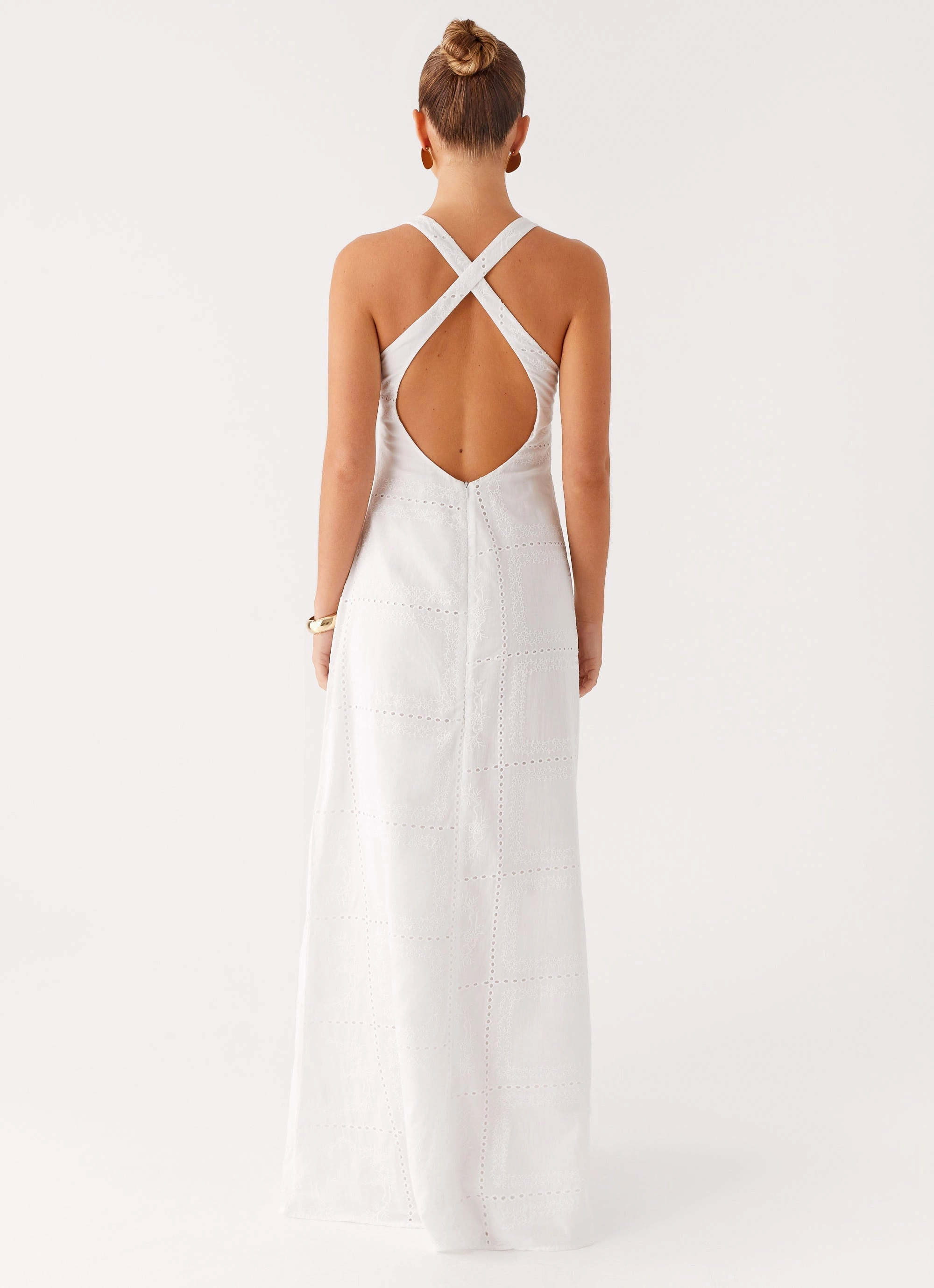 Lounge Fit Kiana Halter Maxi Dress - White