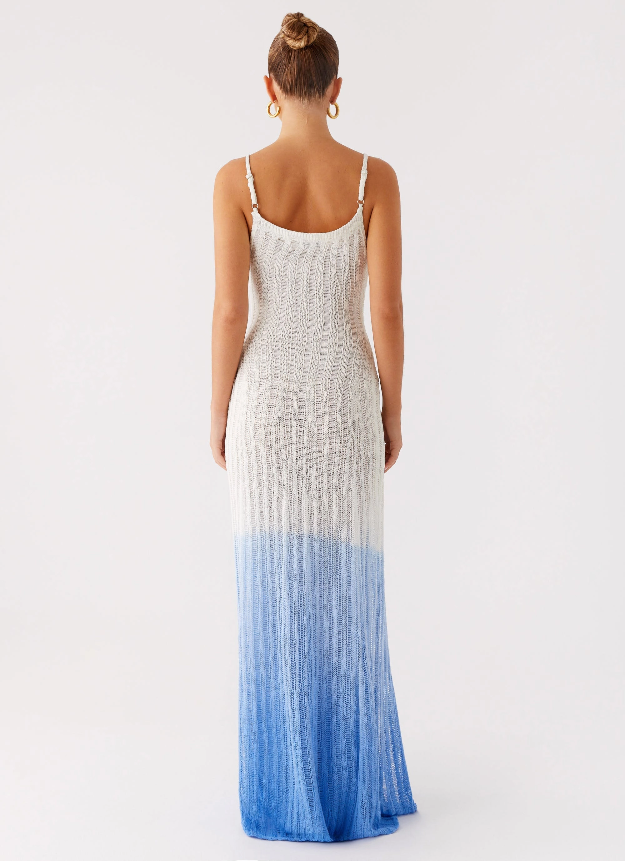 Kiki Maxi Dress - Ombre Blue Deep Hue Polite Vibe