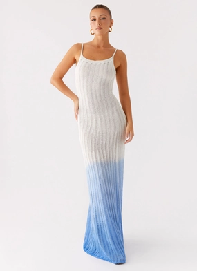 Kiki Maxi Dress - Ombre Blue Evening-Wear