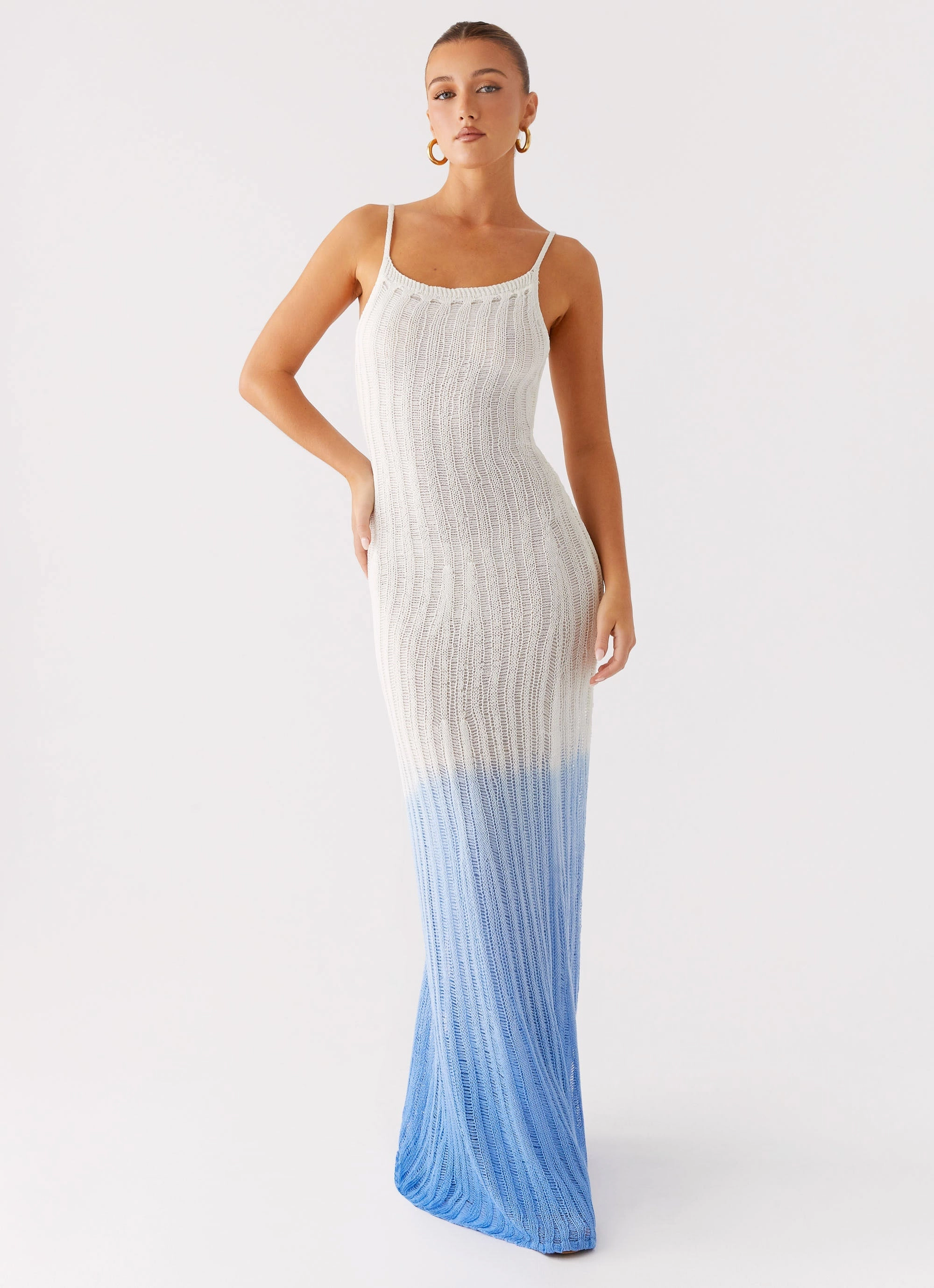 Kiki Maxi Dress - Ombre Blue Evening-Wear