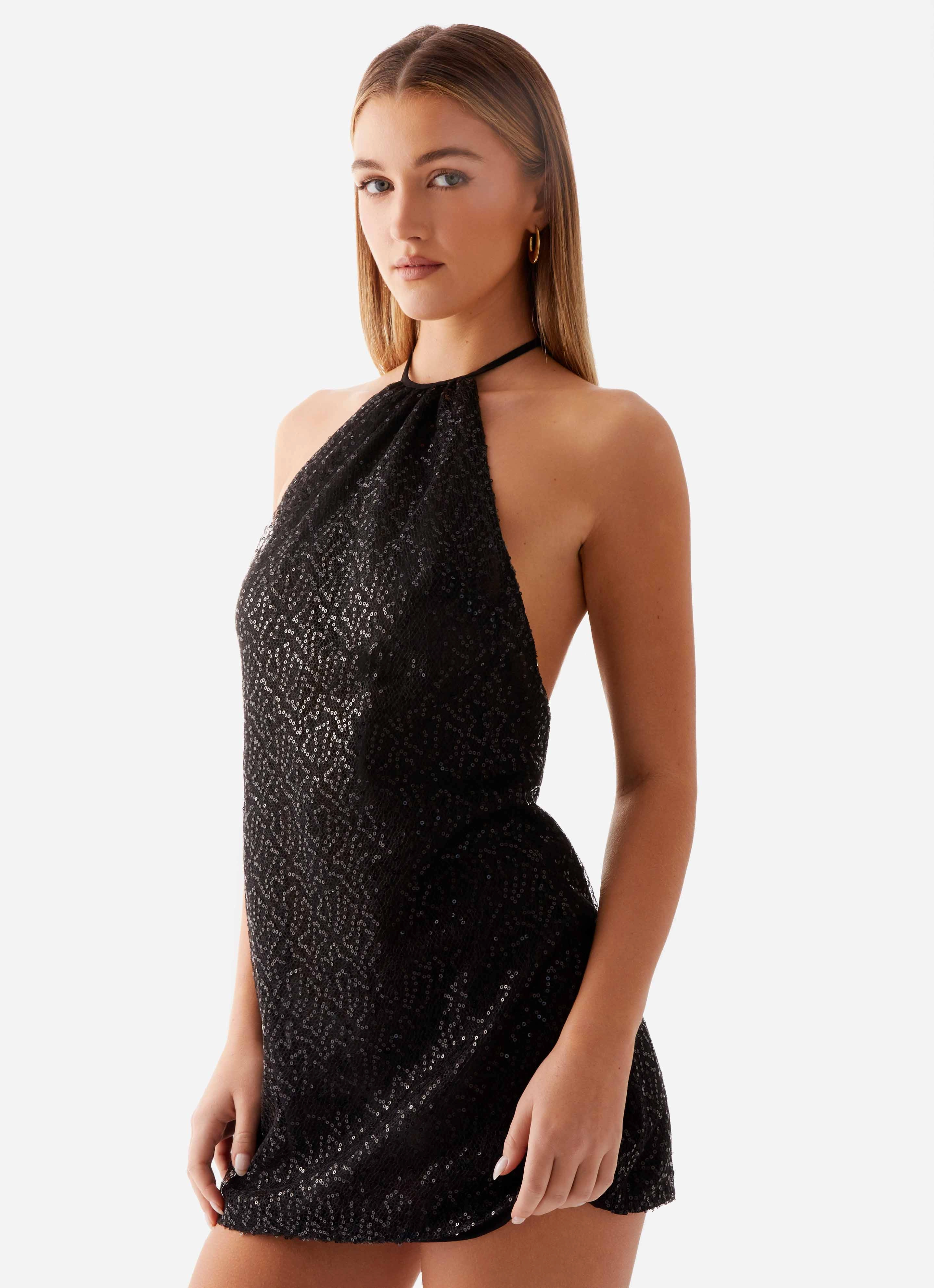 Trend Ready Occasion Dressing Kingdom Sequin Mini Dress - Black