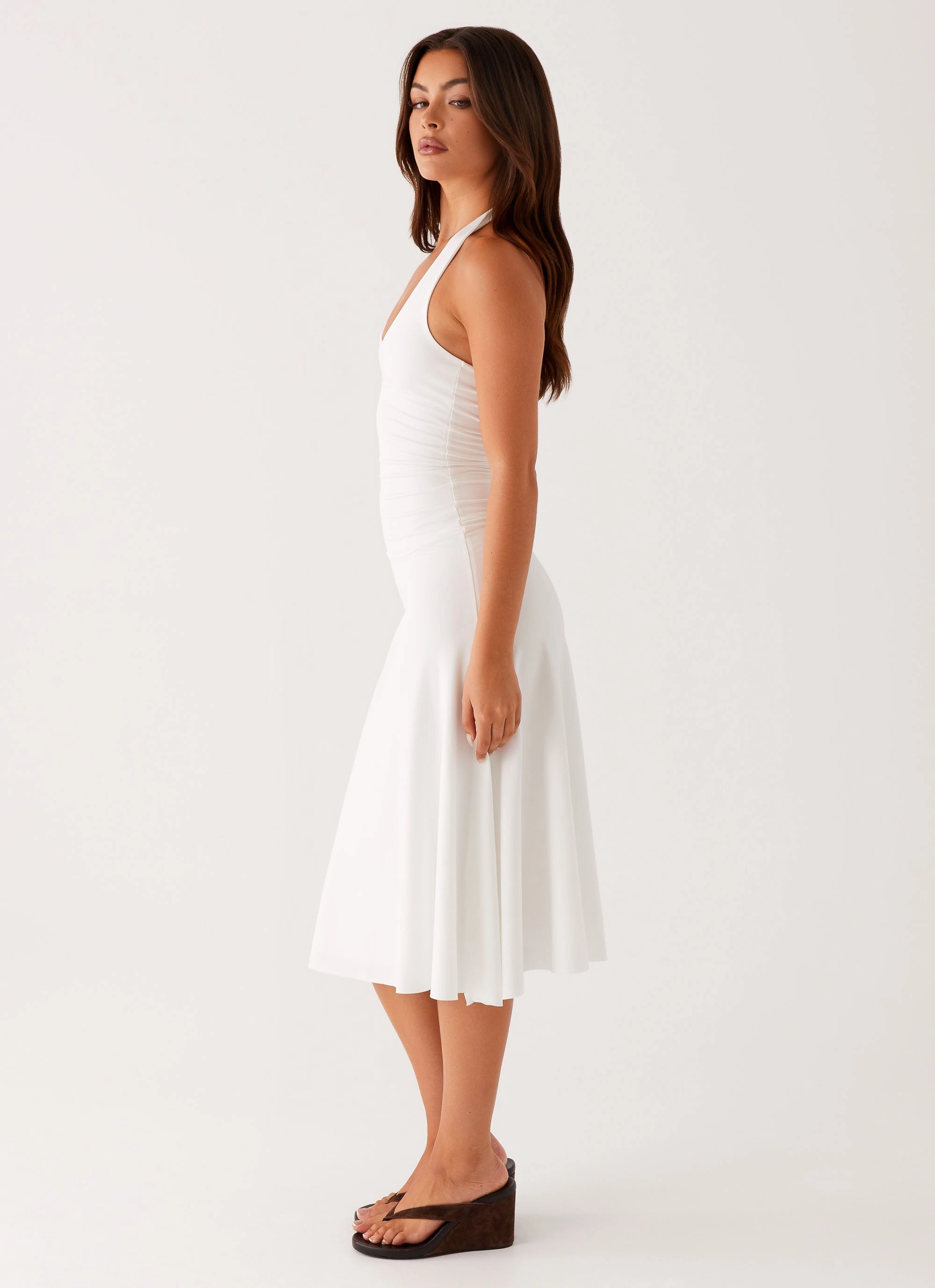 Flattering Layers Klyne Midi Dress - Ivory