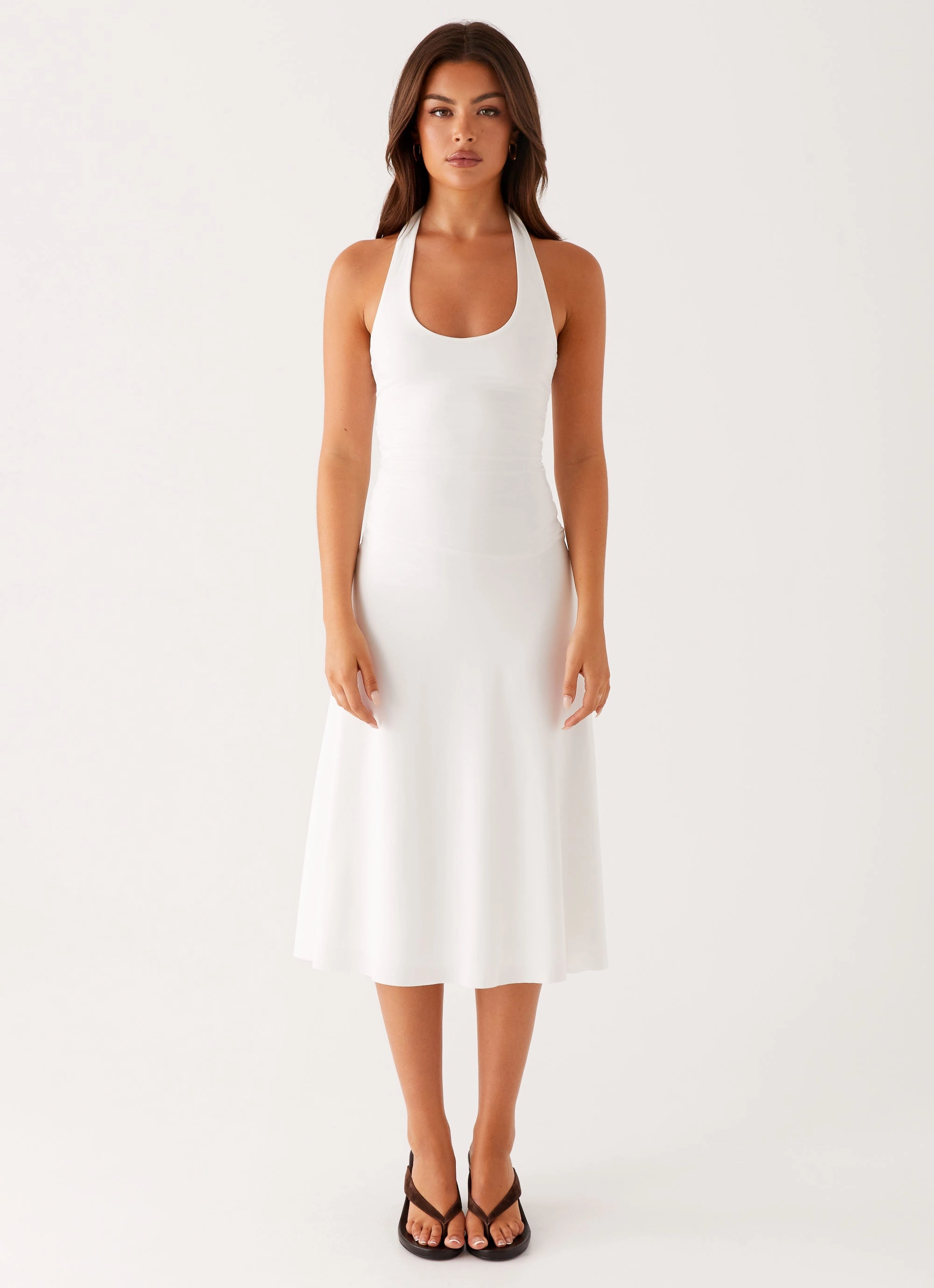 One-Shoulder Klyne Midi Dress - Ivory