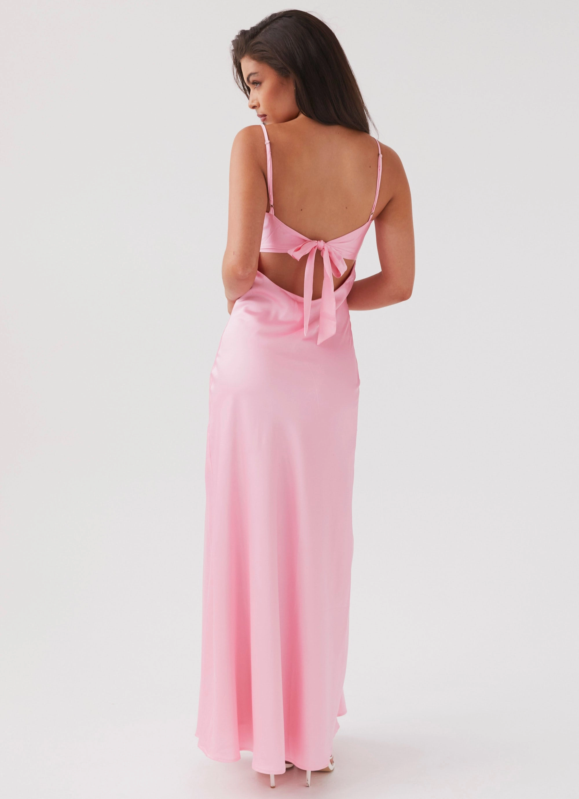 Flora Satin Maxi Dress - Candy summer breeze All-Purpose Comfort