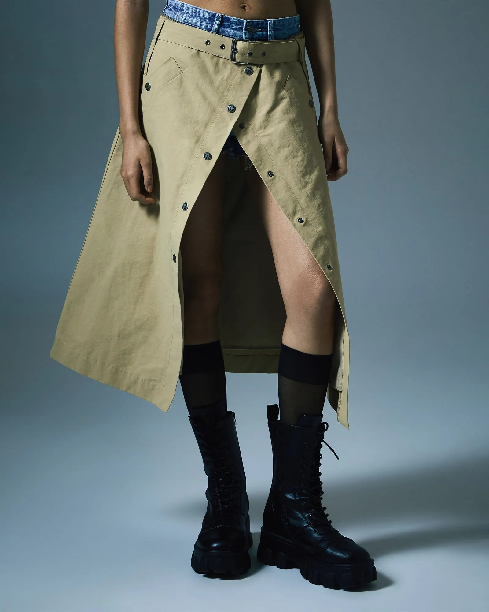 INCOGNITO BIKER/TRENCH KHAKI Street Comfort