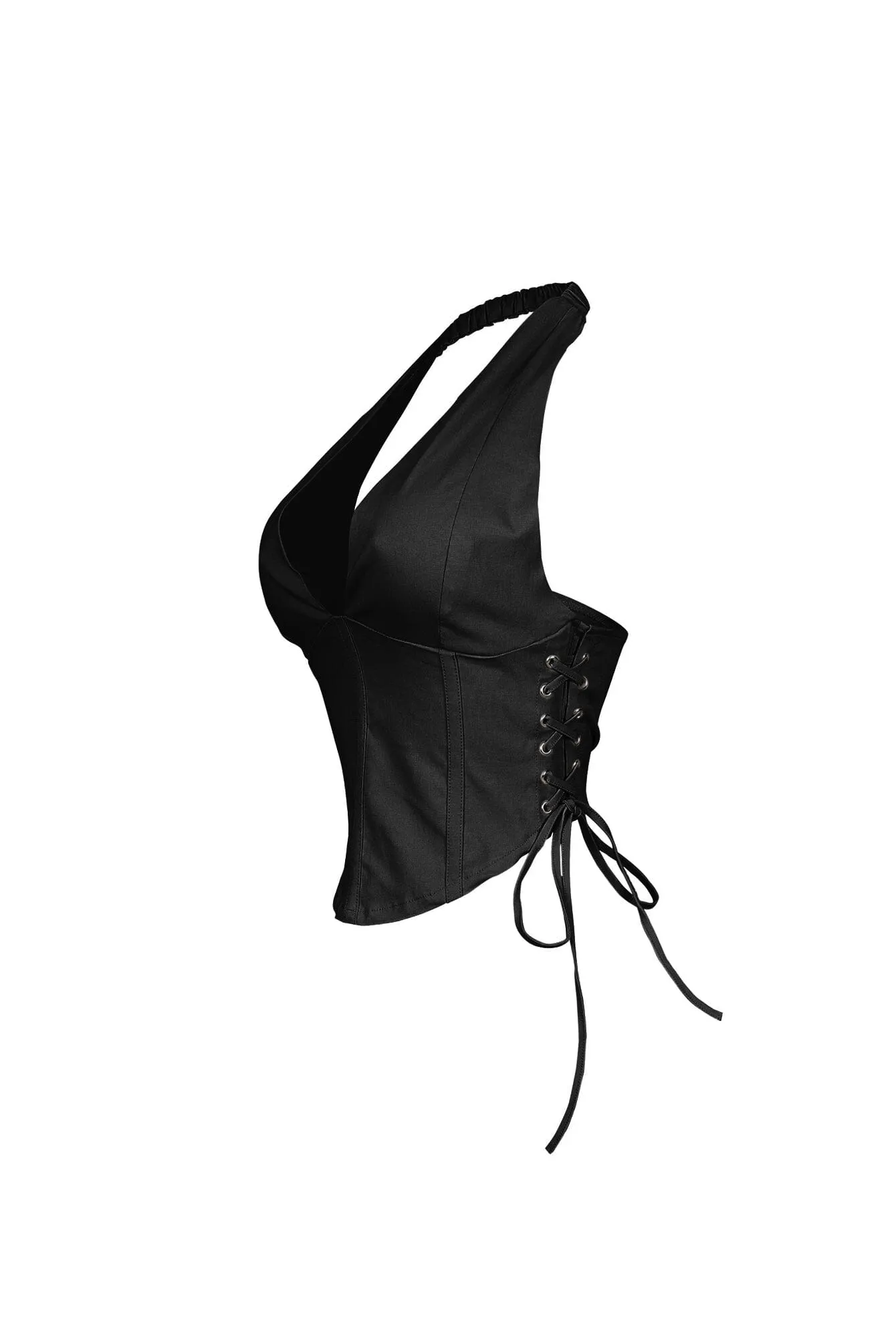 WrinkleResistantCloth Kona Poplin Corset Halter Top Soft touch finish Circular Knit Technology