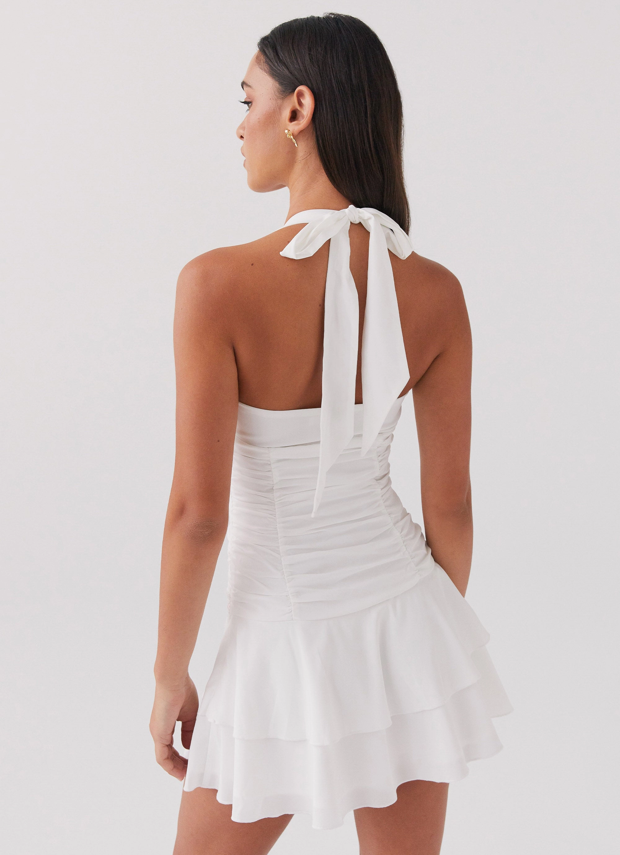 Adjustable Waist Kordyn Mini Dress - White