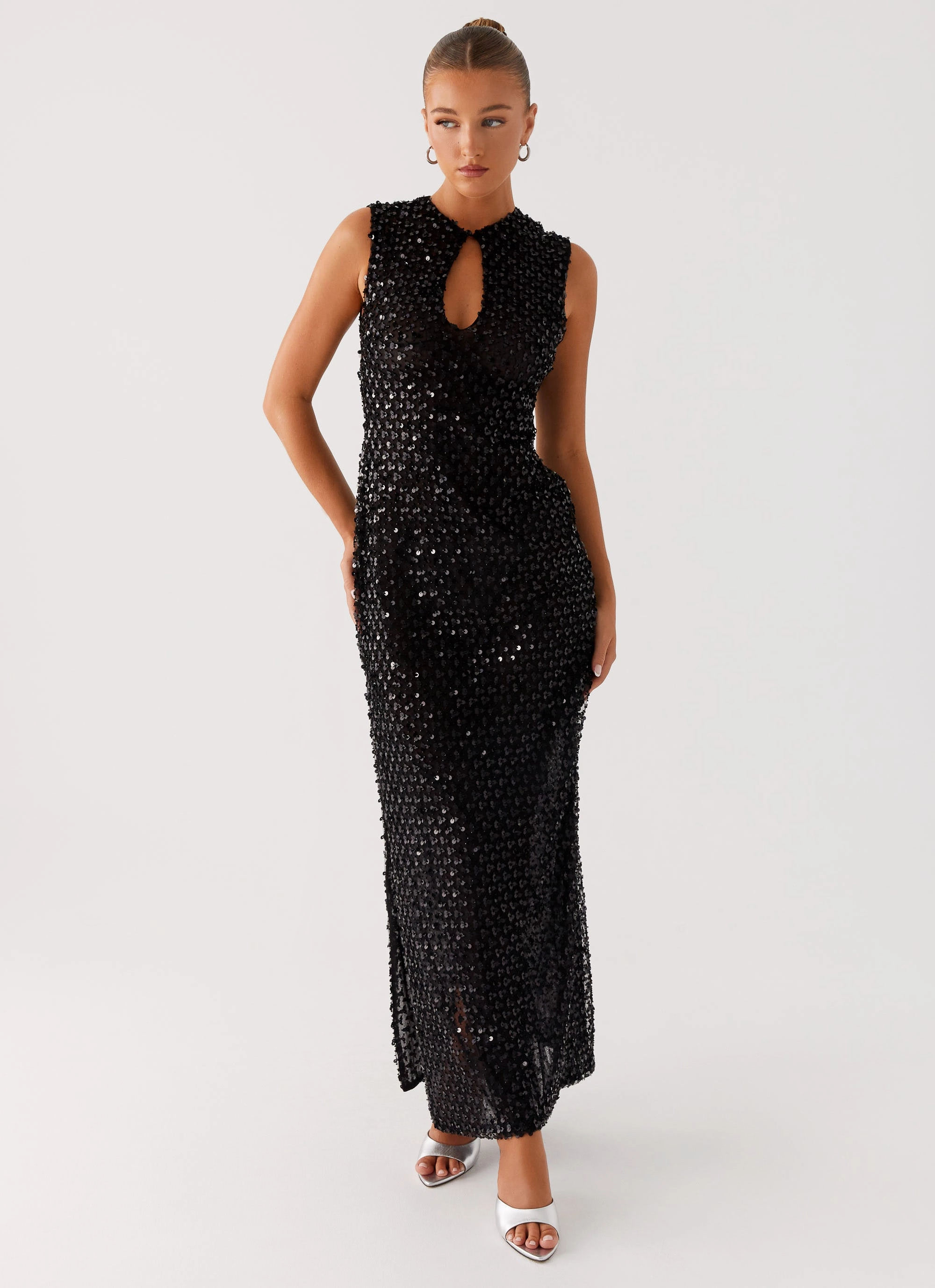 Kore Sequin Maxi Dress - Black Gender Free