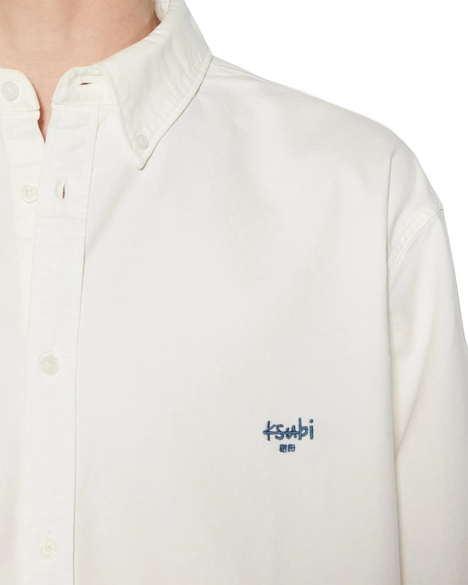 Home Style Athletic Cut KSIGNATURE BUTTON DOWN LS SHIRT WHITE