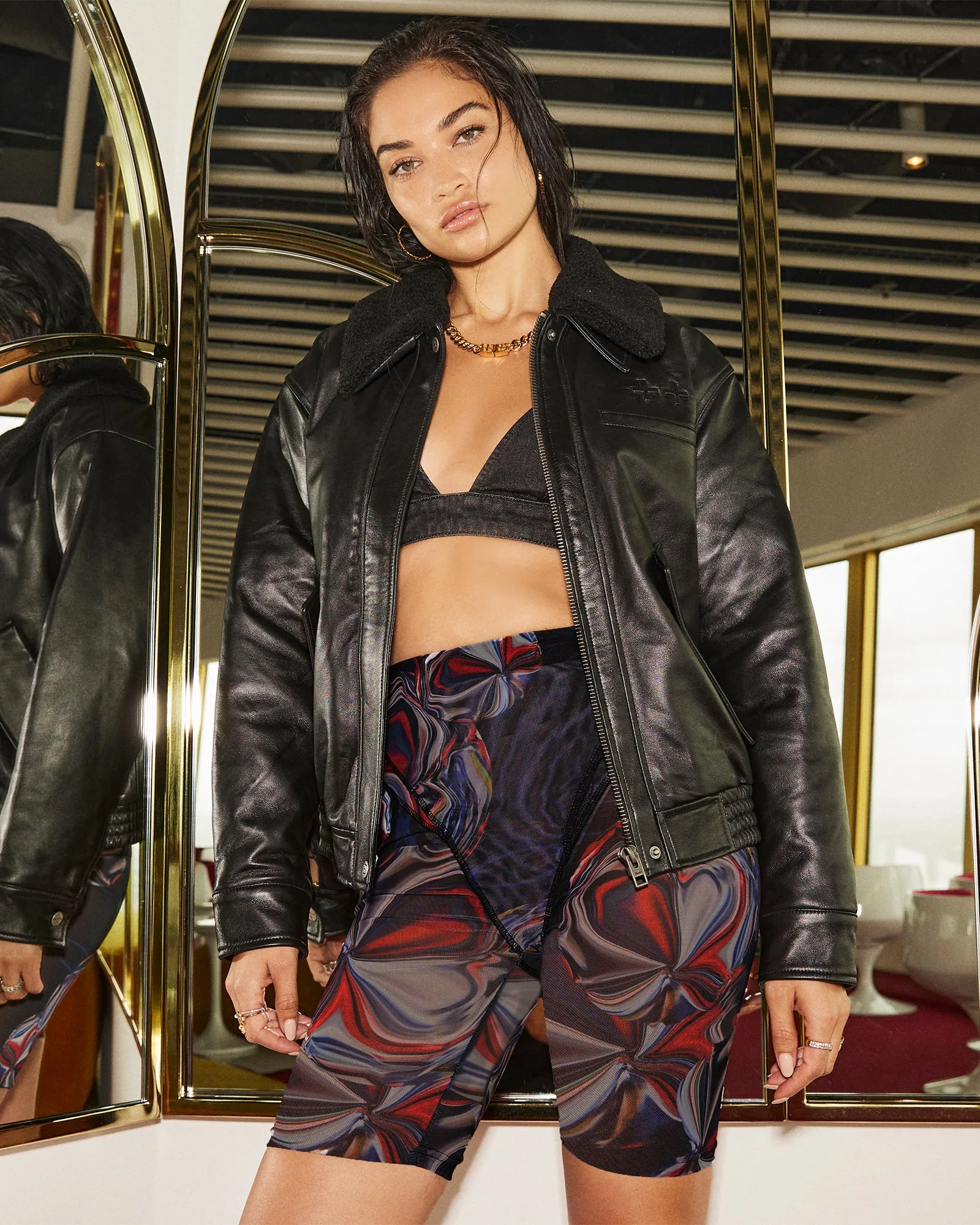 Evening Wear Silicone Gripper Strips KSUBI X P.E NATION BIKE SHORT WARPED