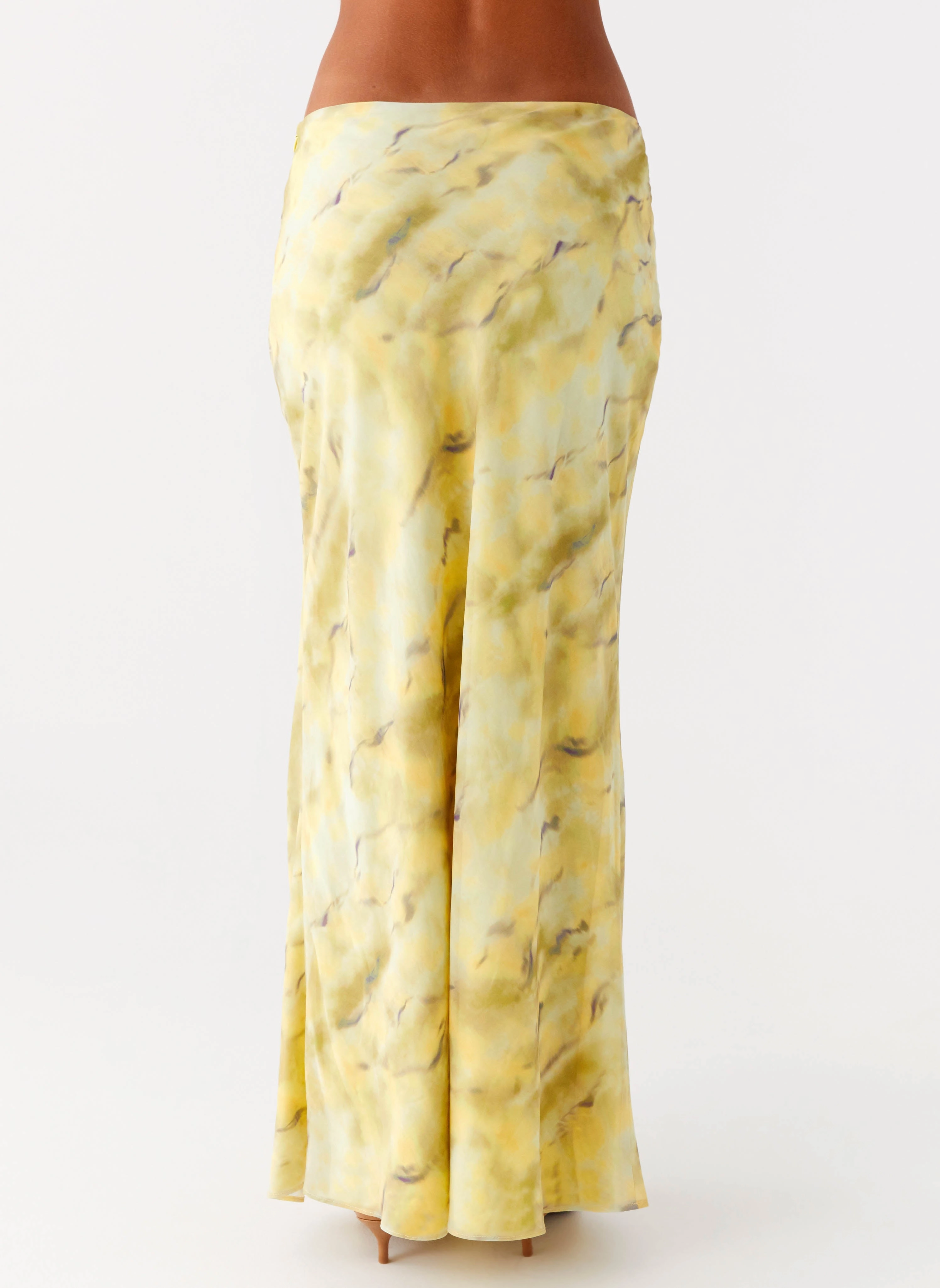Kylo Low Rise Maxi Skirt - Yellow Tie Dye Timeless Utility