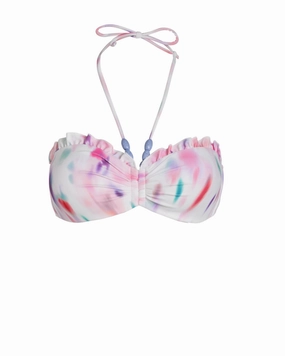 Alexis Top In Hazy Ikat Ivory Bonded Seam Technology