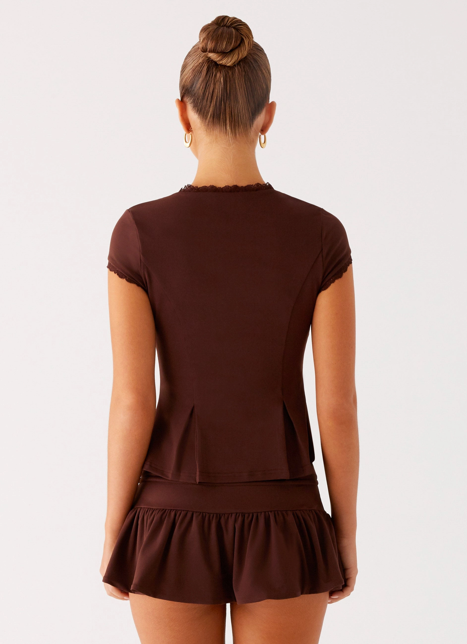 Everyday Layer Versatile Fashion Landon Mini Skort - Chocolate