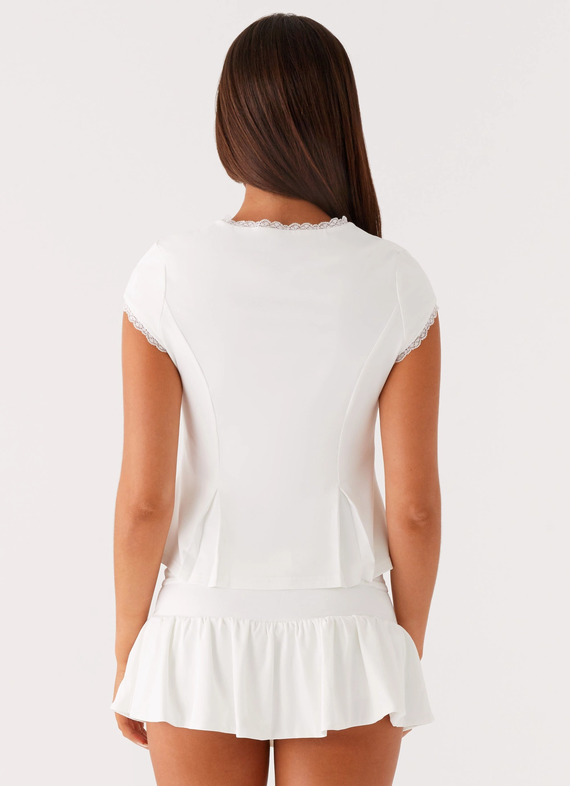 Landon Mini Skort - White Smart Casual