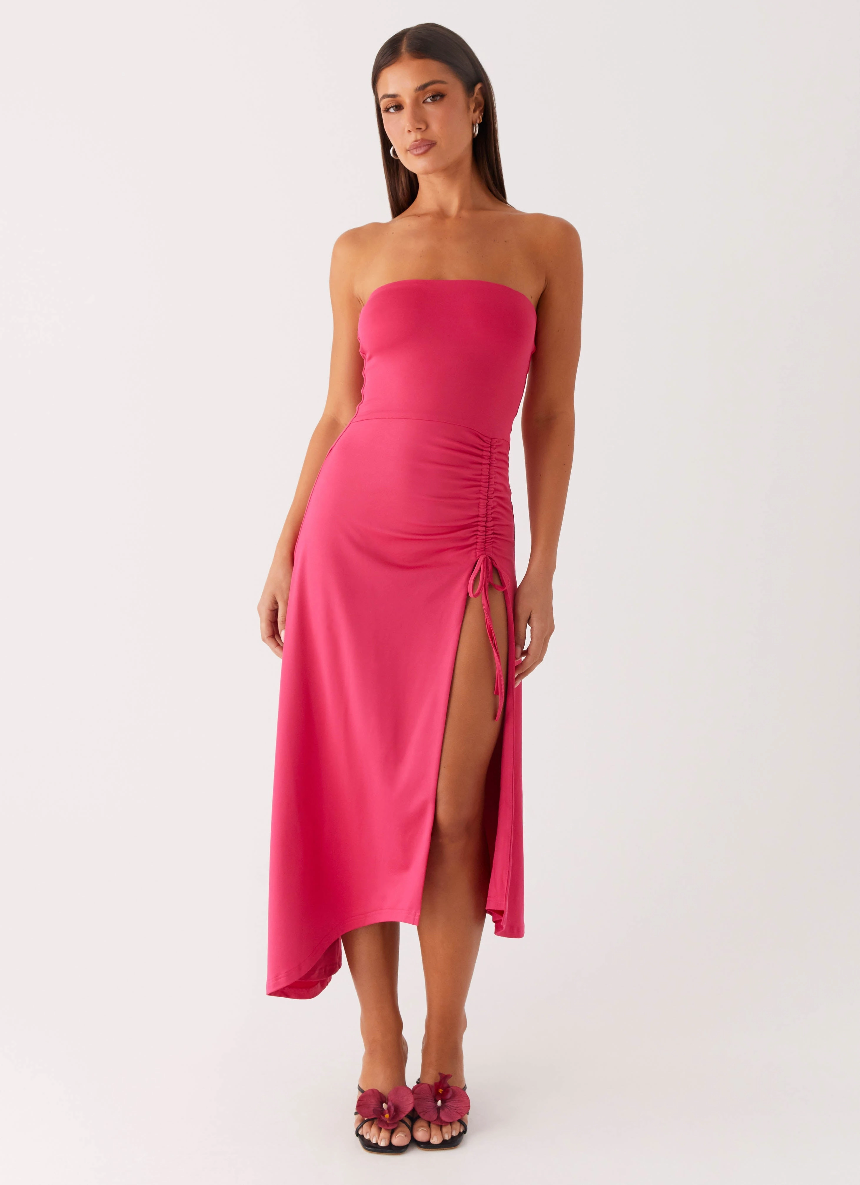 Vibrant Style Perfect For Any Occasion Laoise Midi Dress - Hot Pink