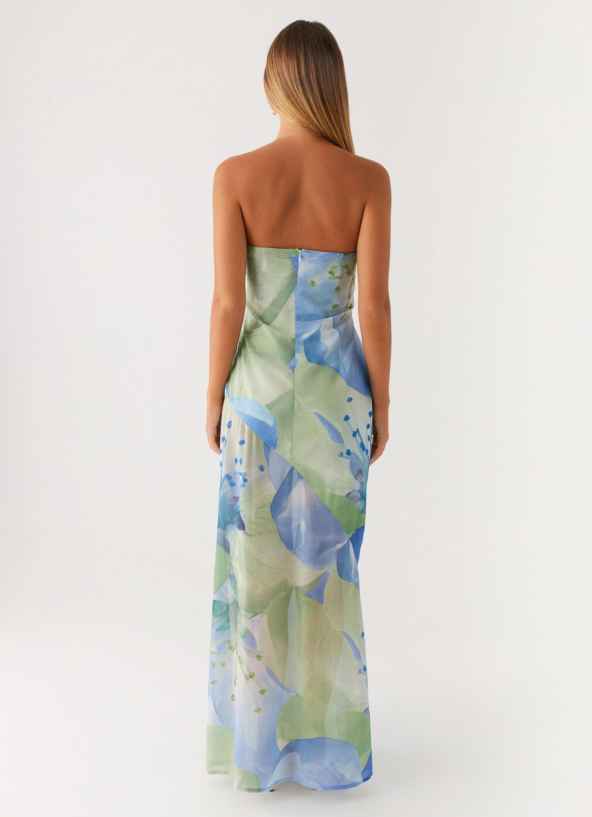 Quick Layer Soft Texture Lawson Maxi Dress - Flower Print