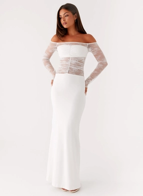 Avi Maxi Dress - White Bust-Enhancing