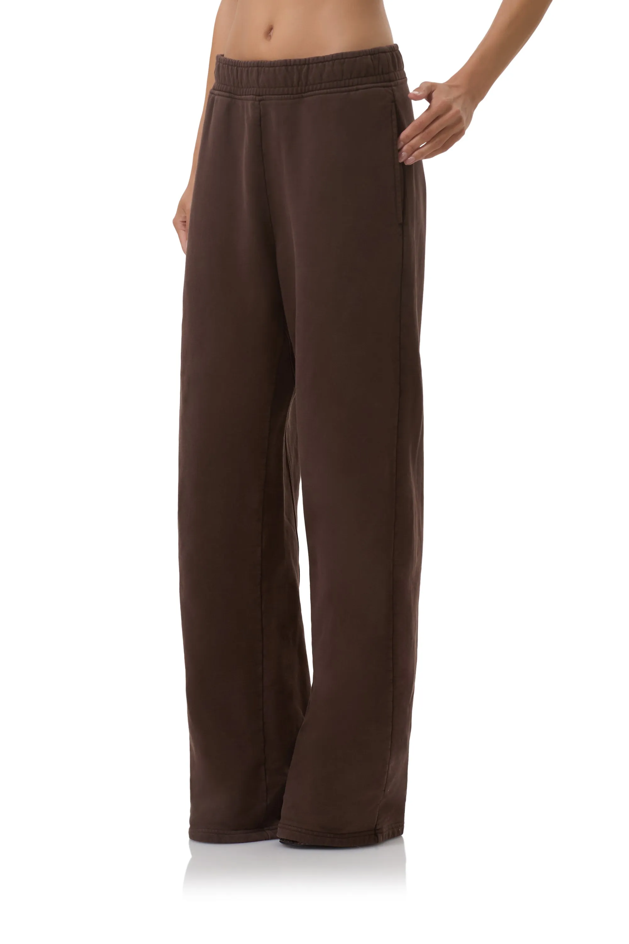 StainResistantFinish Plus-size option Finley Straight Leg Sweatpant - Espresso