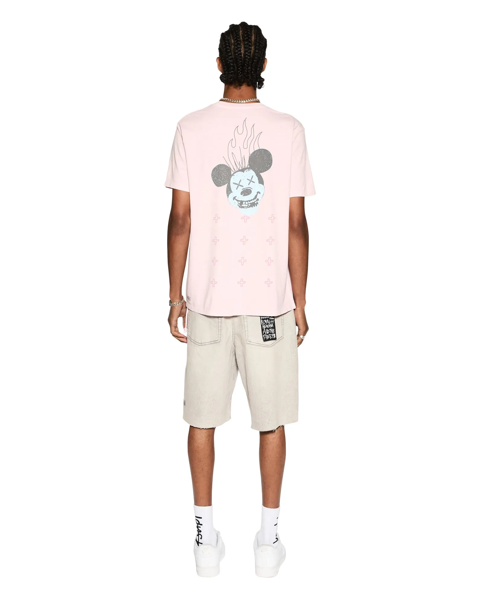 Layered Panel Construction HARD TIMES KASH SS TEE QUARTZ Quick Access Zipper