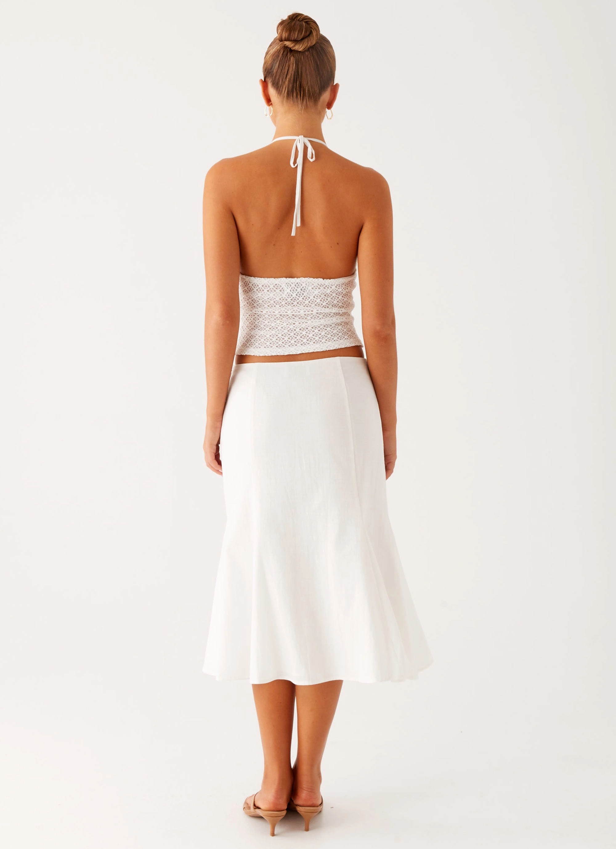 Olive Midi Skirt - Ivory Gentle Wear