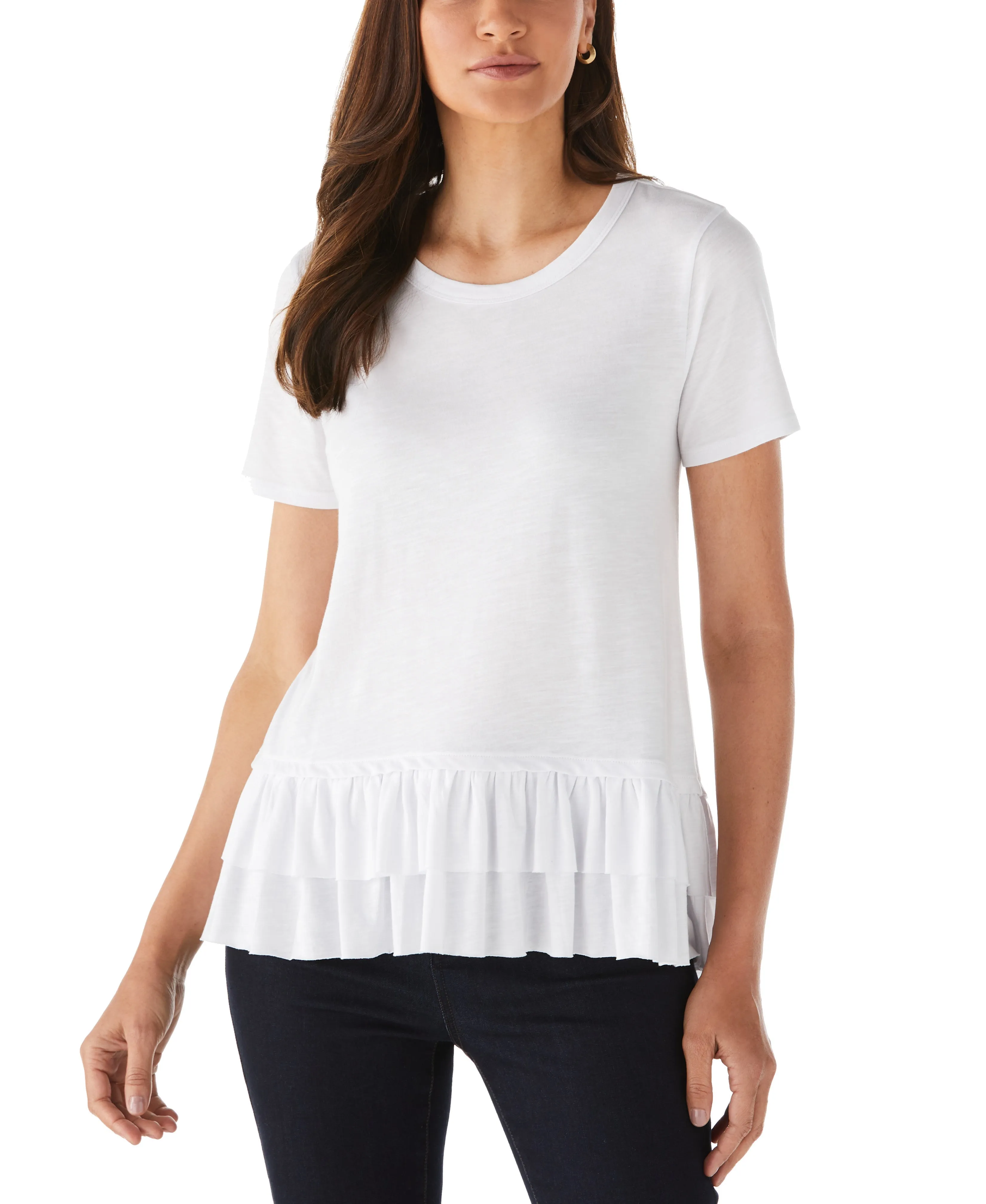 Bonded Seam Innovation AllDayComfortFit Ruffle Tee
