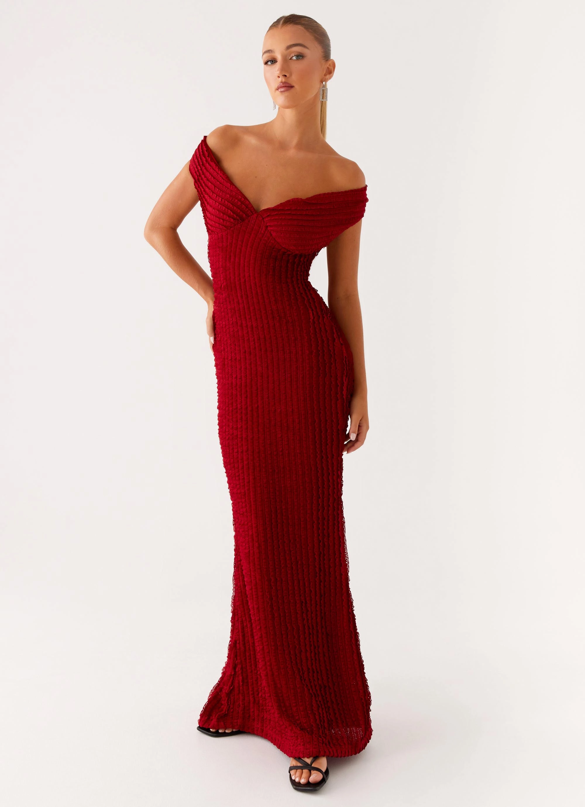 Flowing Fit Chantelle Maxi Dress - Red
